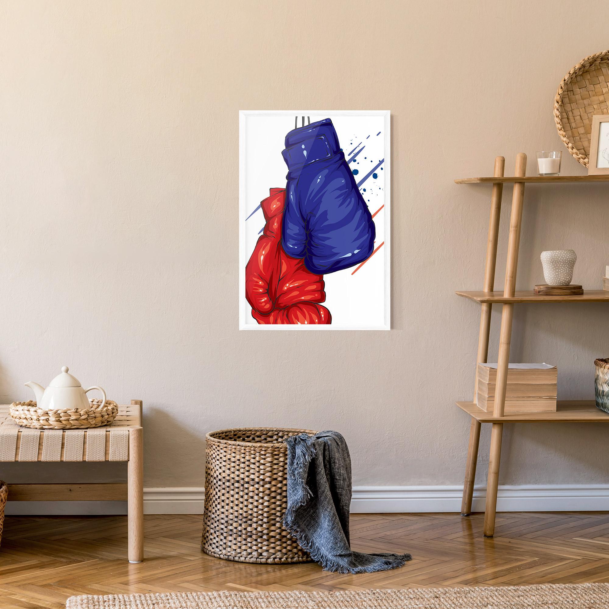 Poster Înrămat Blue Red Gloves mockup 9