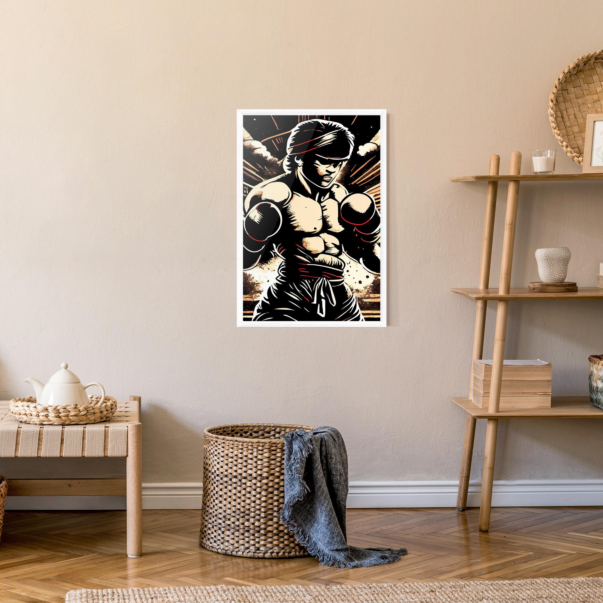 Poster Înrămat Boxing Video Game mockup 9