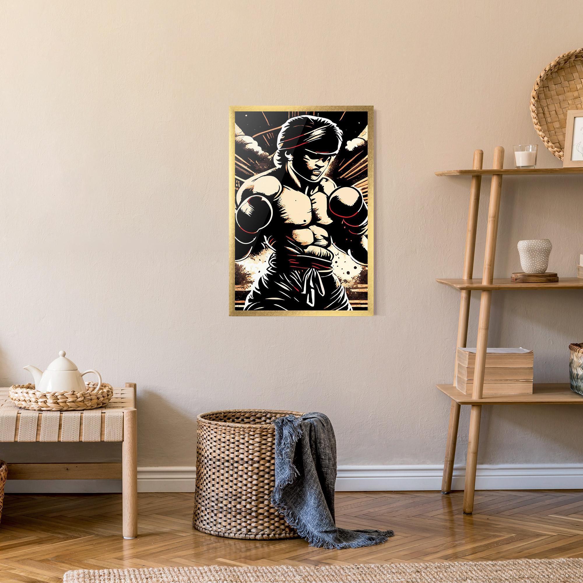 Poster Înrămat Boxing Video Game mockup 9