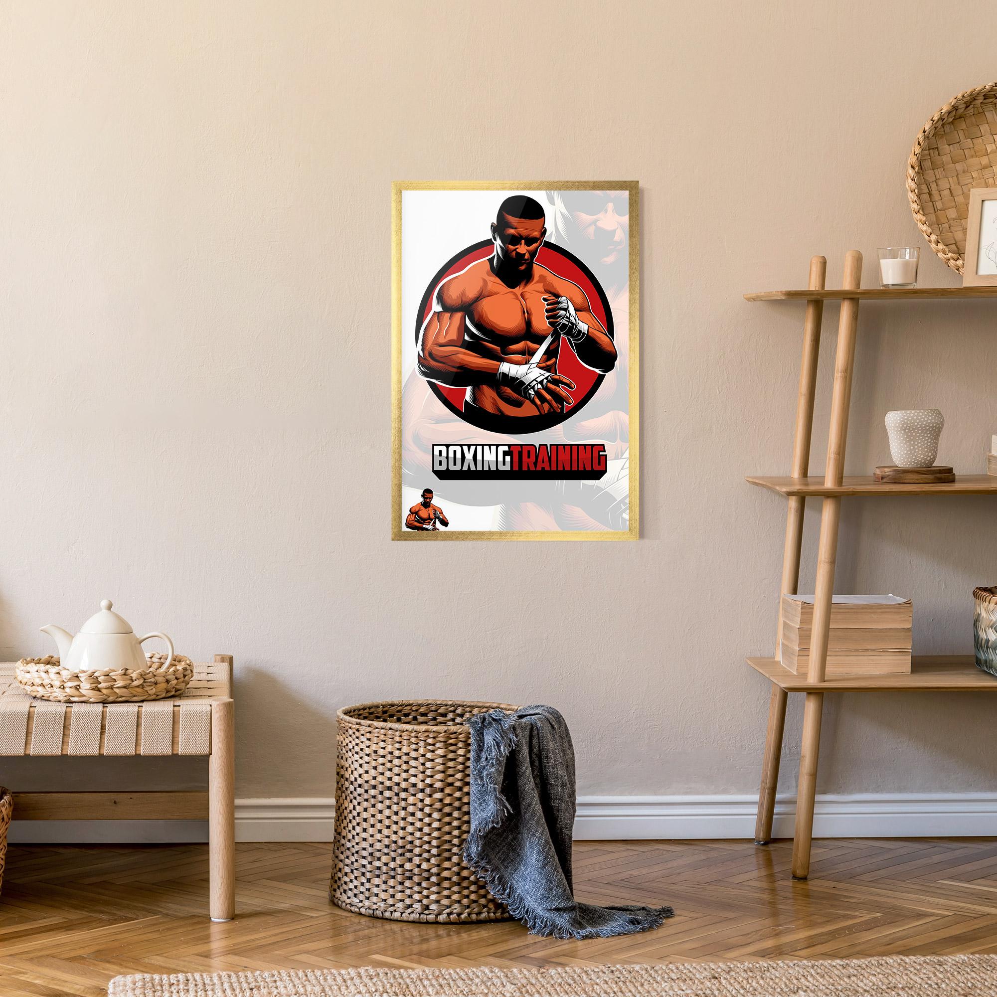 Poster Înrămat Training Fighter mockup 9