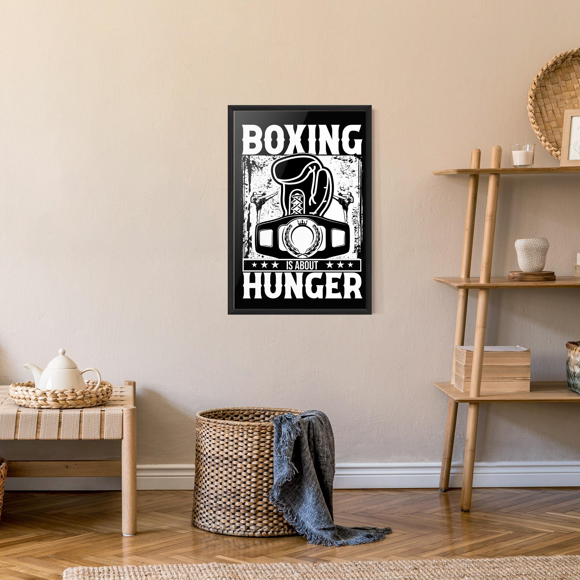 Poster Înrămat Boxing Hunger mockup 9