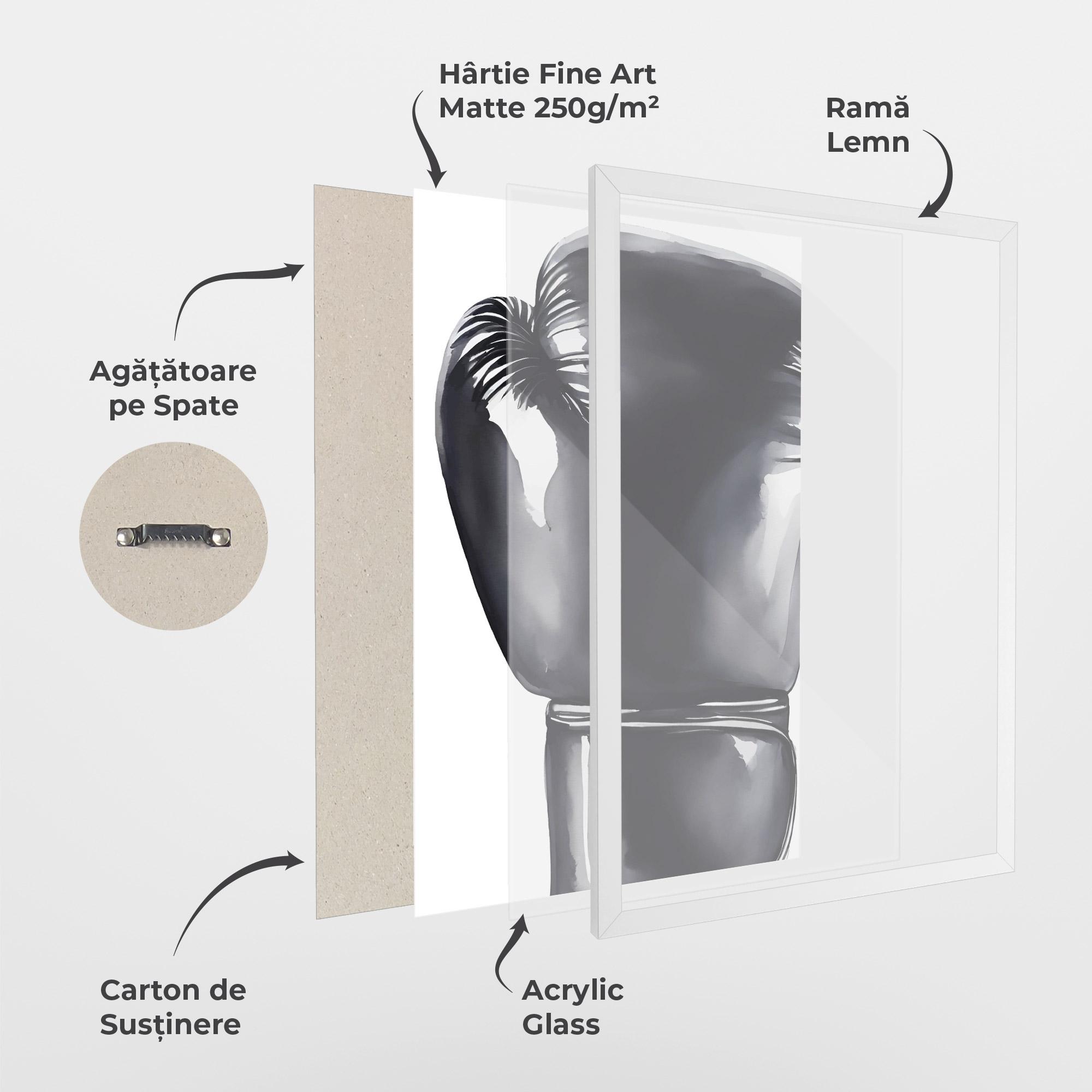 Poster Înrămat Black Box Glove mockup 1