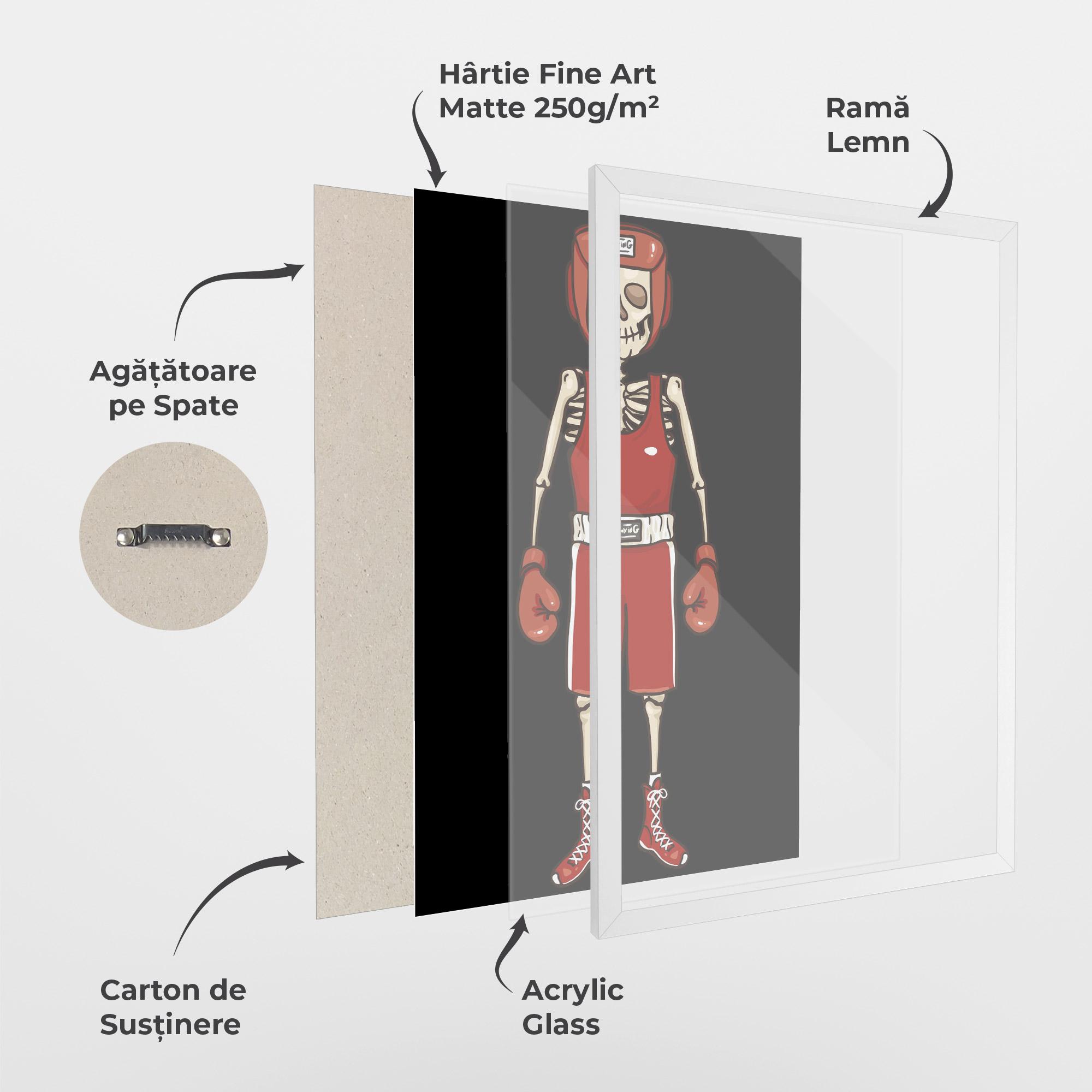 Poster Înrămat Bones Box mockup 1