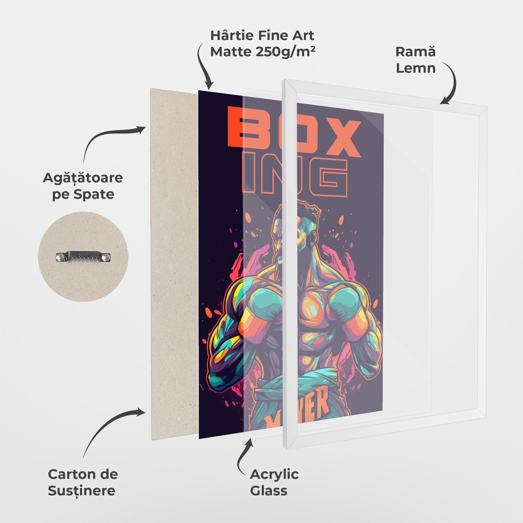 Poster Înrămat Box Ing mockup 1