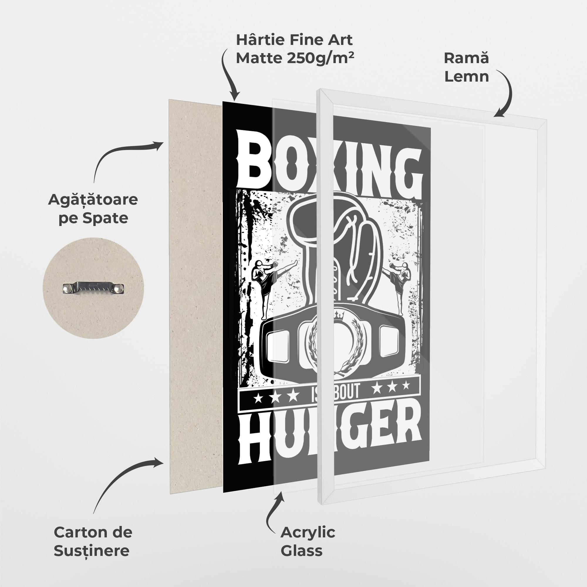 Poster Înrămat Boxing Hunger mockup 1
