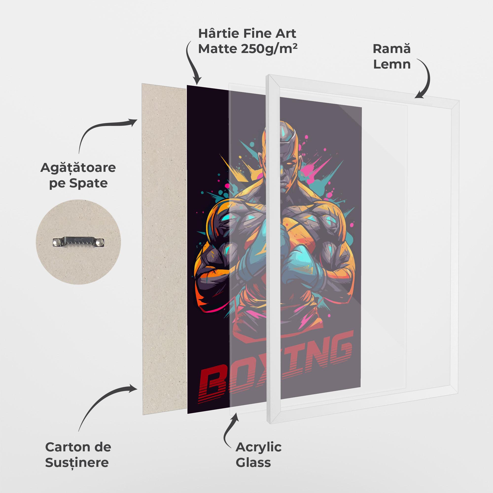 Poster Înrămat Boxing Strong mockup 1