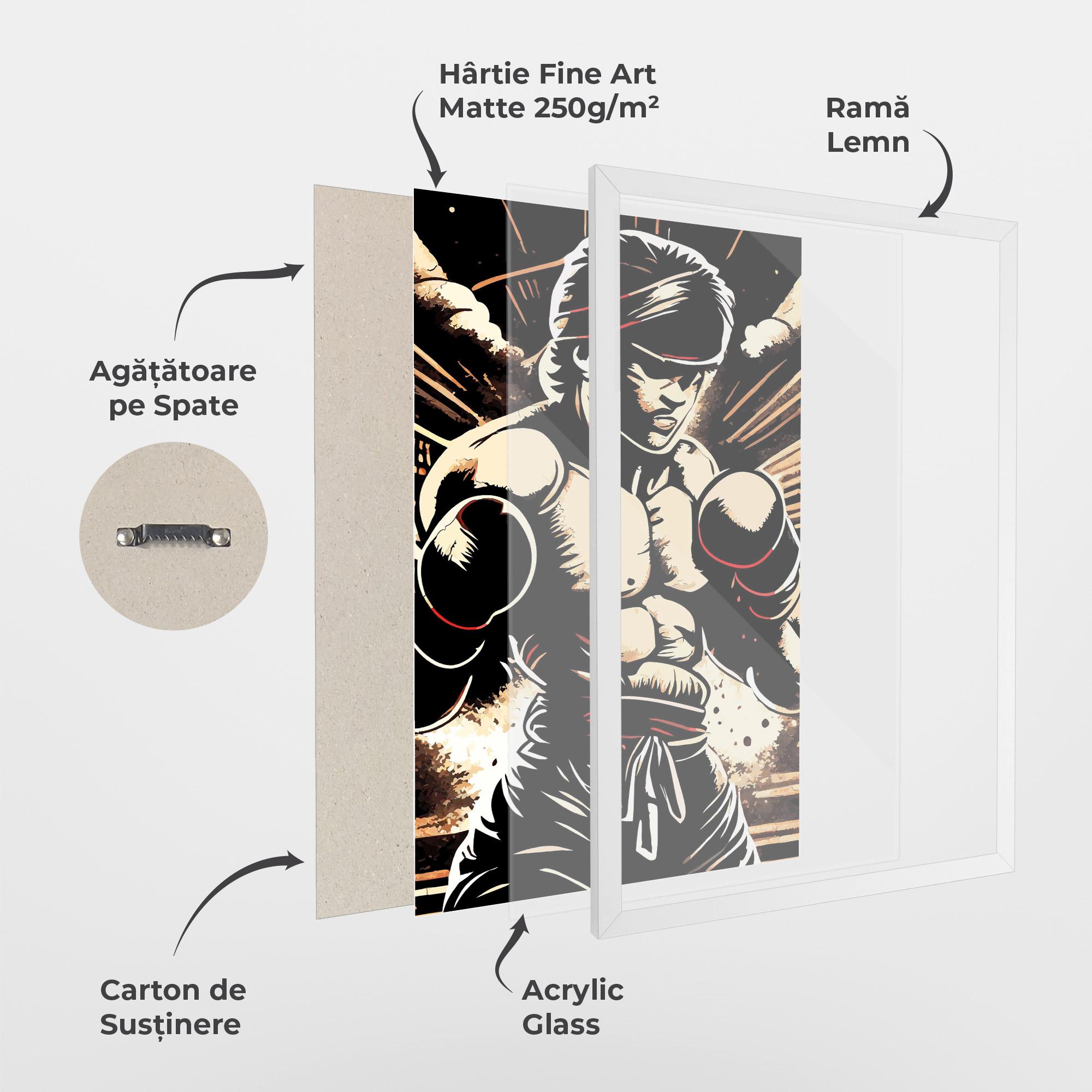 Poster Înrămat Boxing Video Game mockup 1