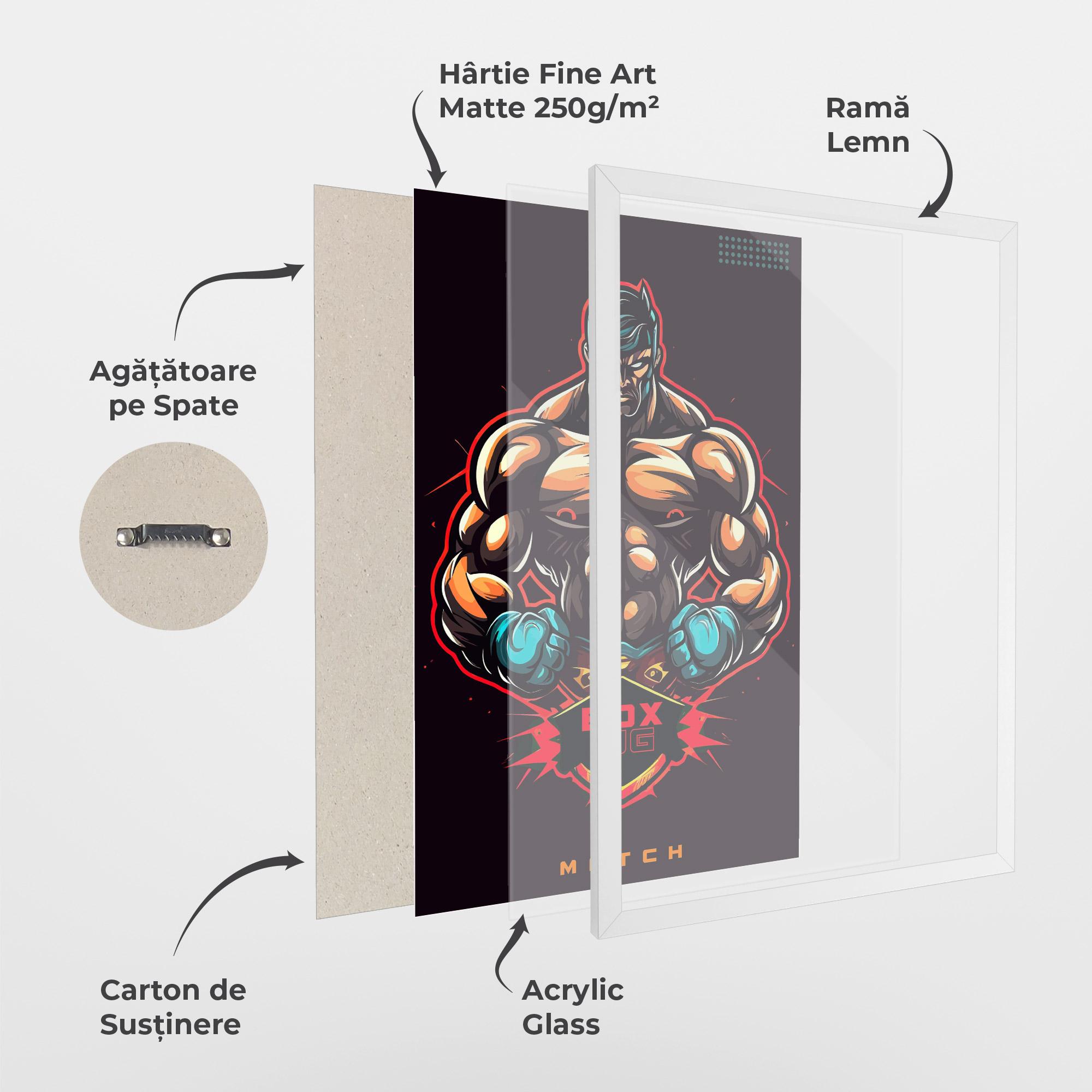 Poster Înrămat Light Blue Gloves mockup 1