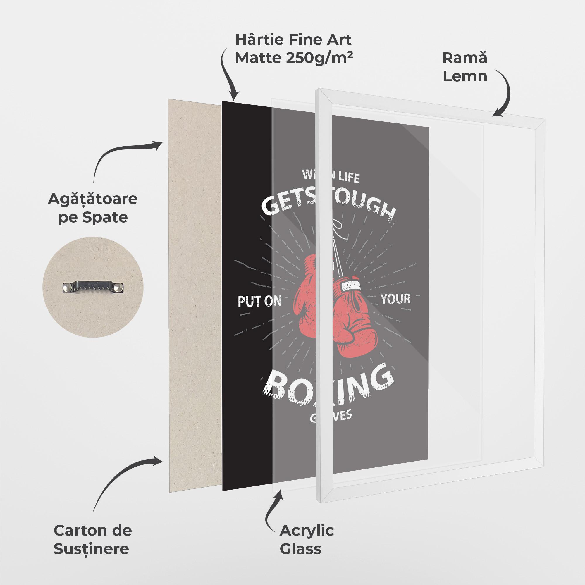 Poster Înrămat Tough Life mockup 1