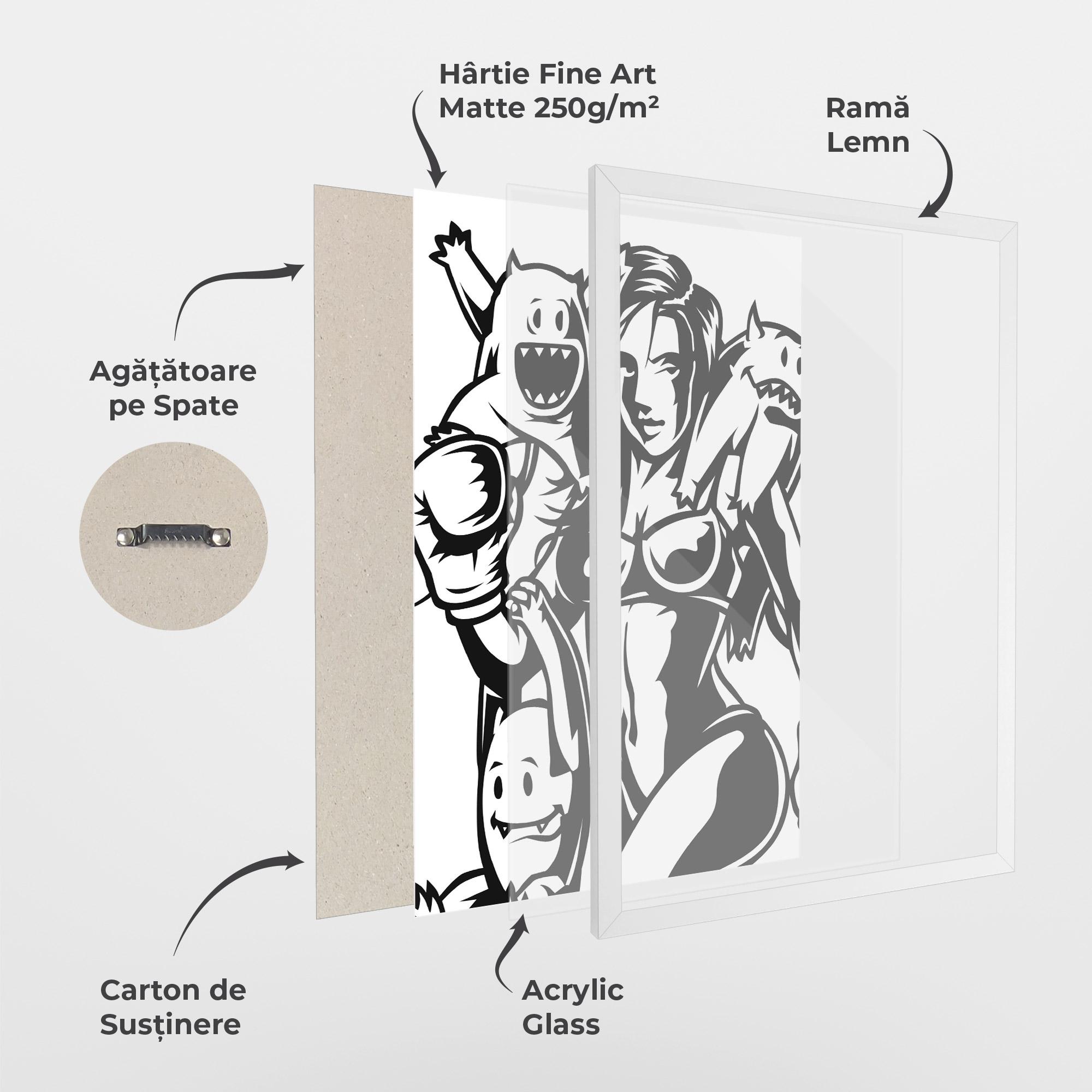 Poster Înrămat Woman Boxing mockup 1