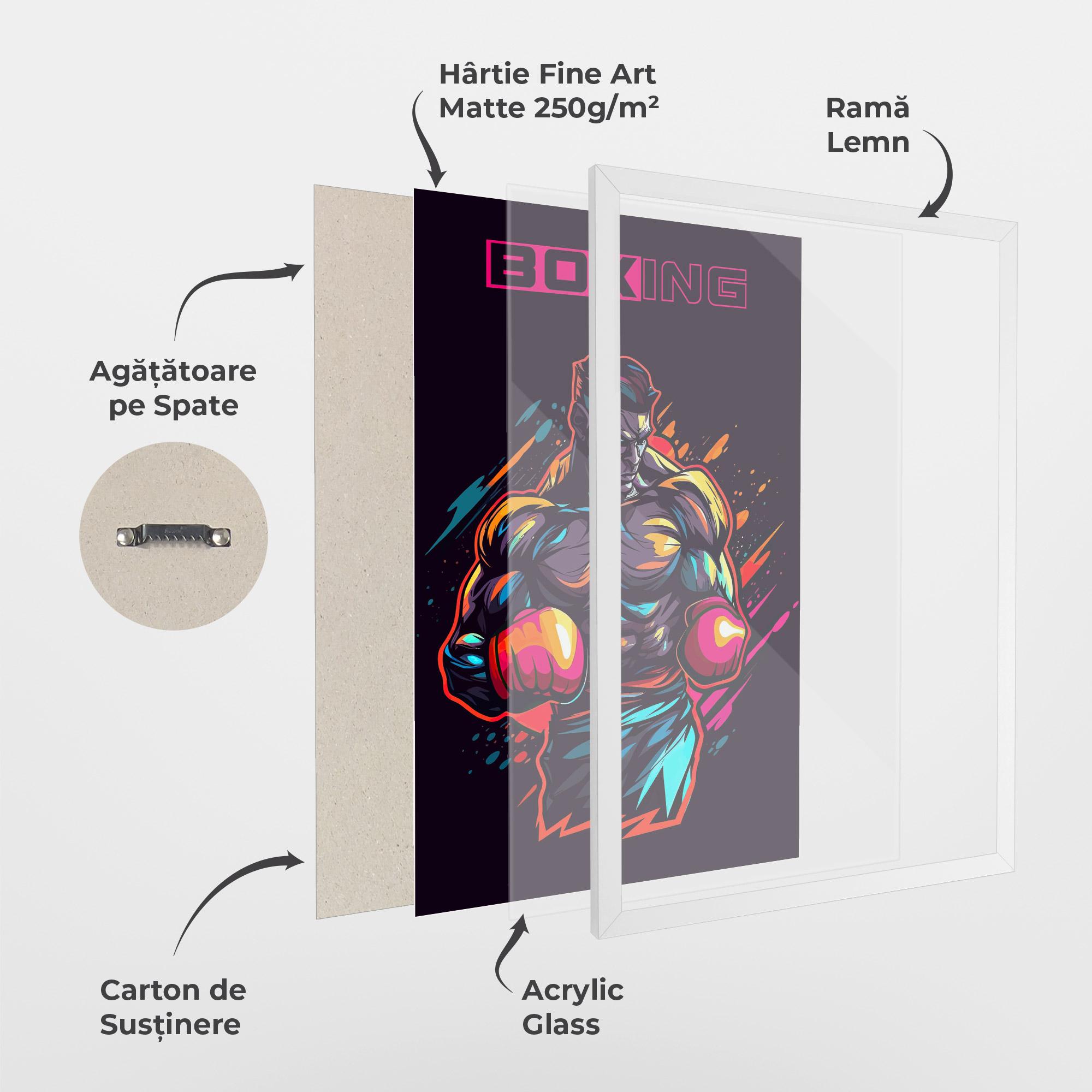 Poster Înrămat Yellow Light Box mockup 1