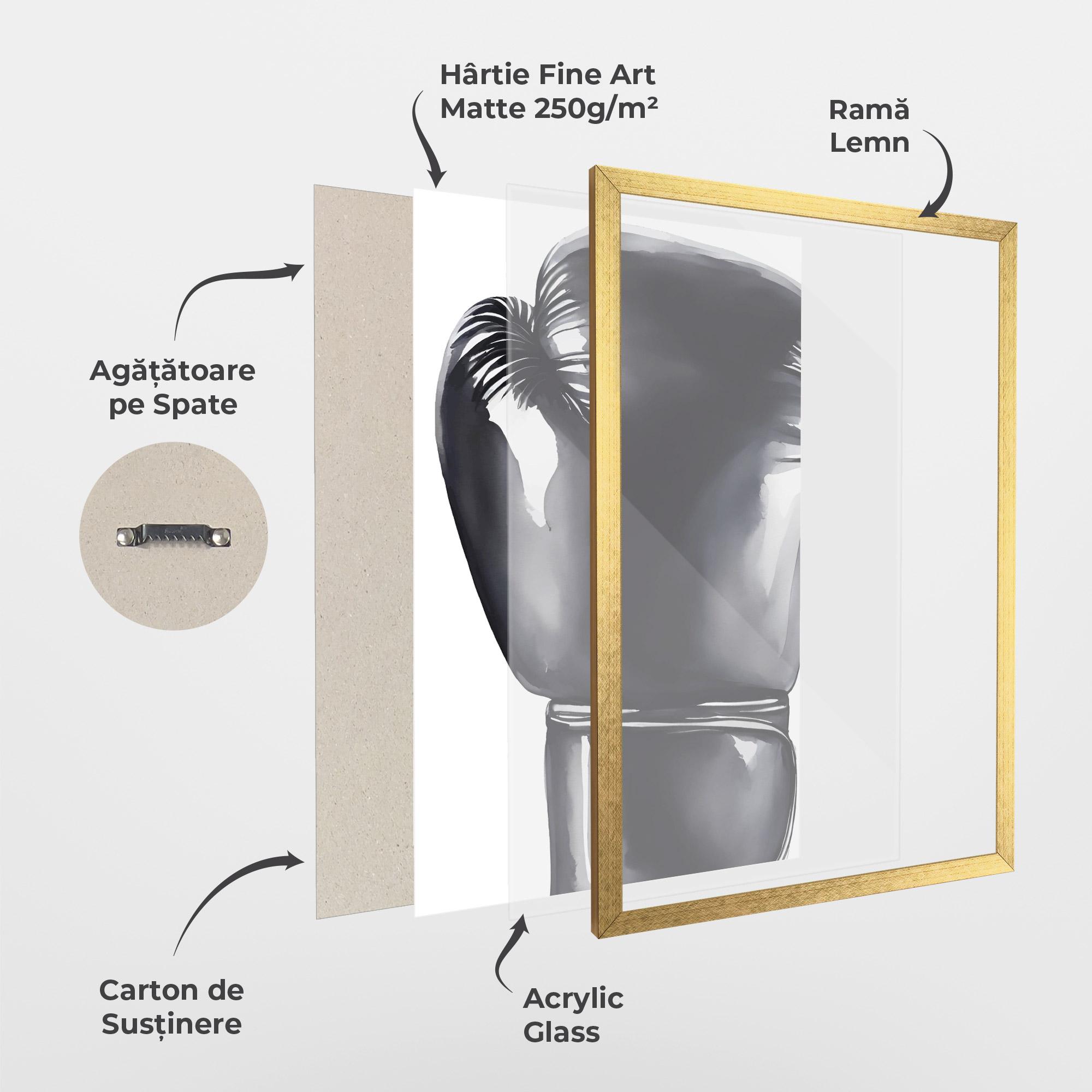 Poster Înrămat Black Box Glove mockup 1