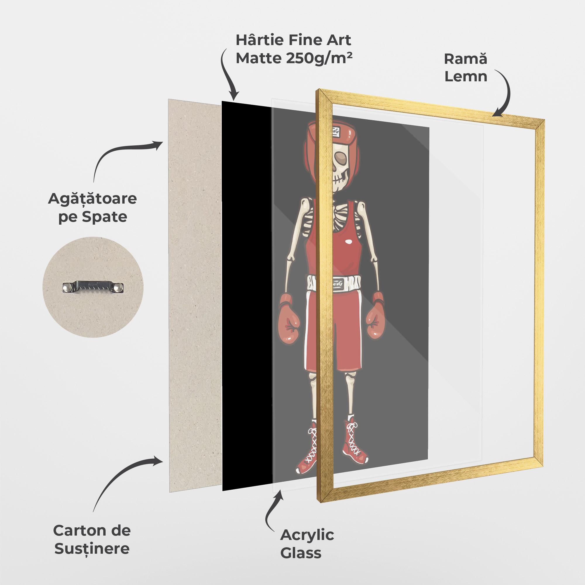 Poster Înrămat Bones Box mockup 1