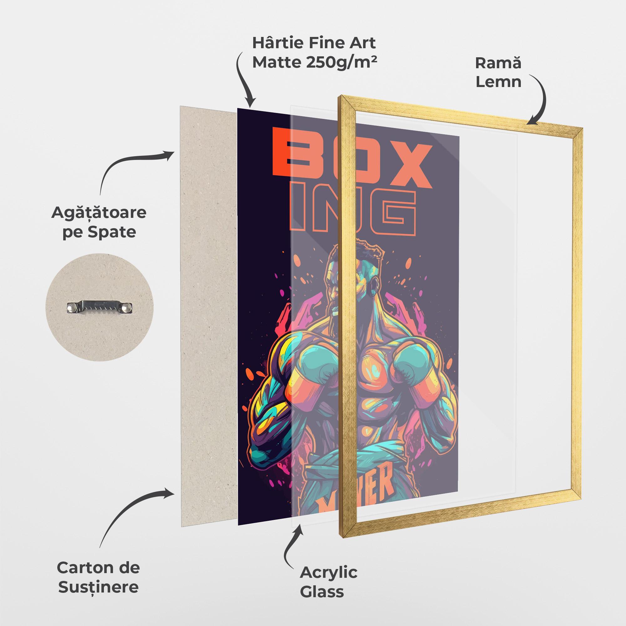 Poster Înrămat Box Ing mockup 1