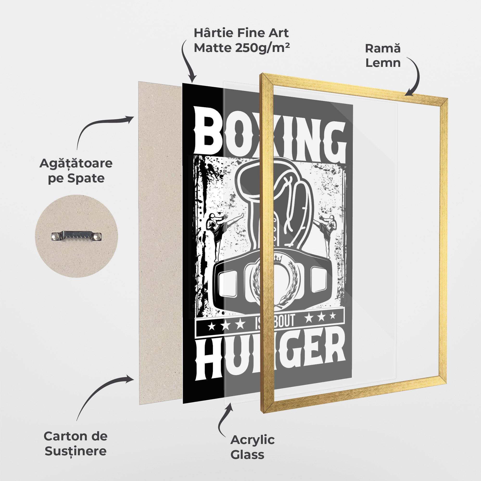 Poster Înrămat Boxing Hunger mockup 1