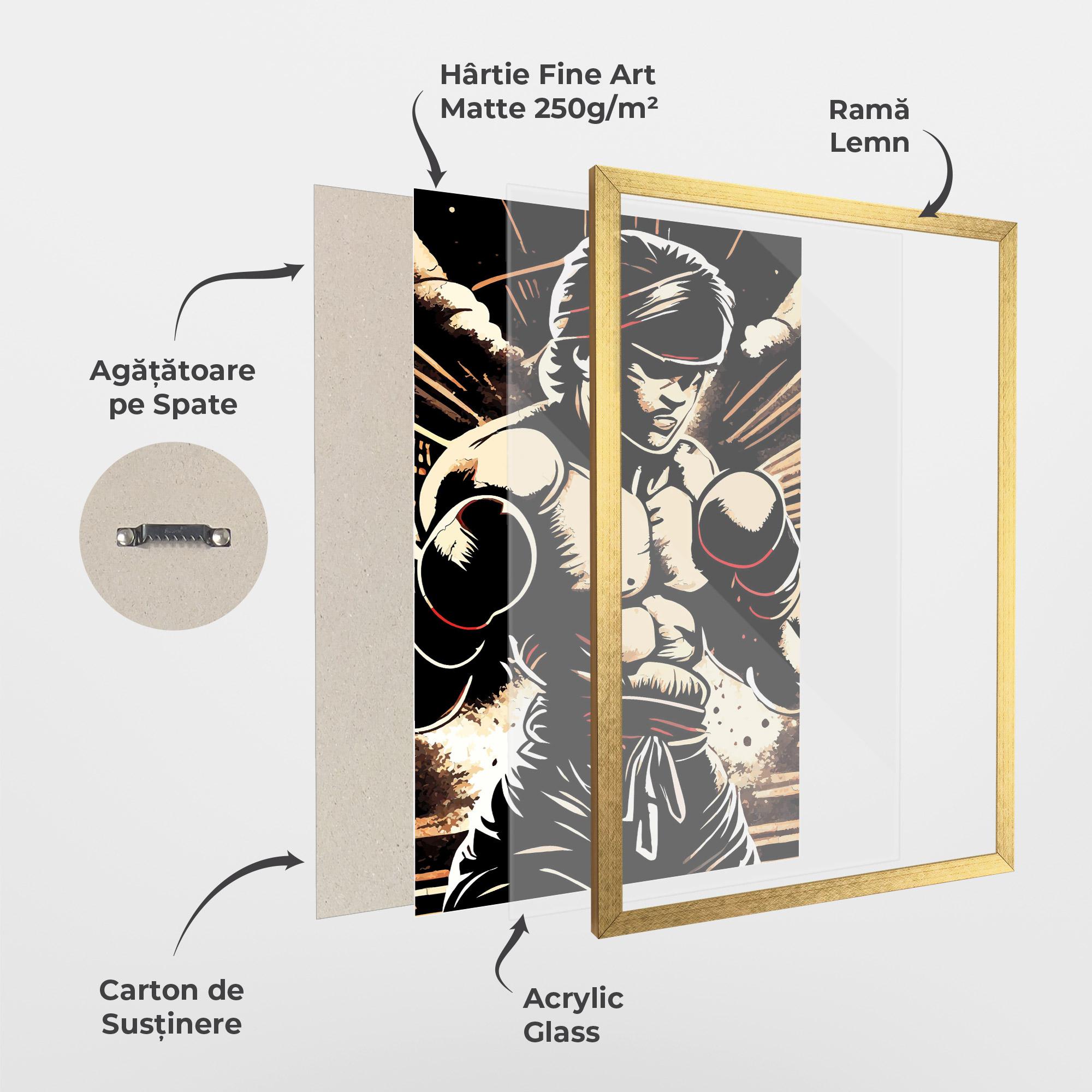 Poster Înrămat Boxing Video Game mockup 1