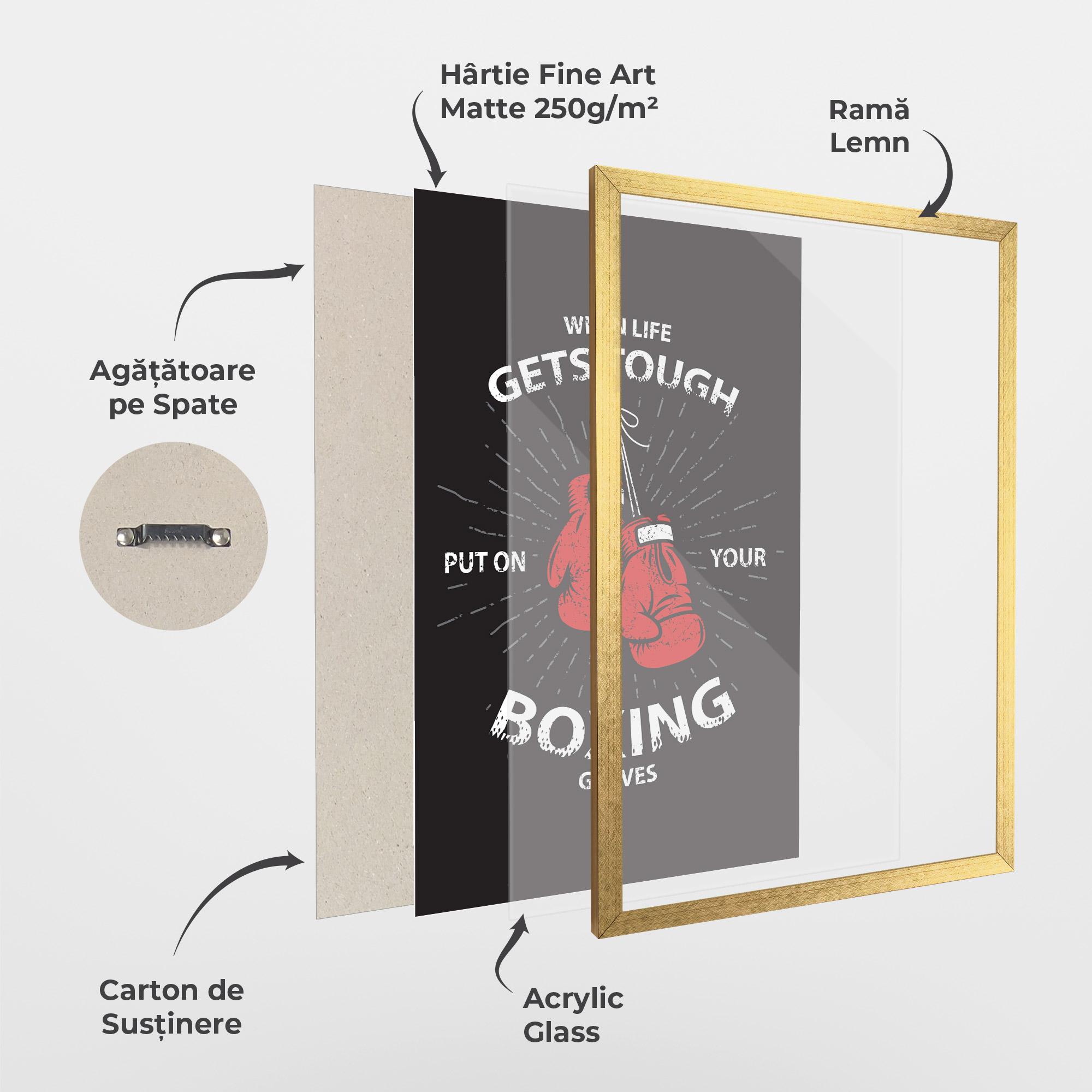Poster Înrămat Tough Life mockup 1