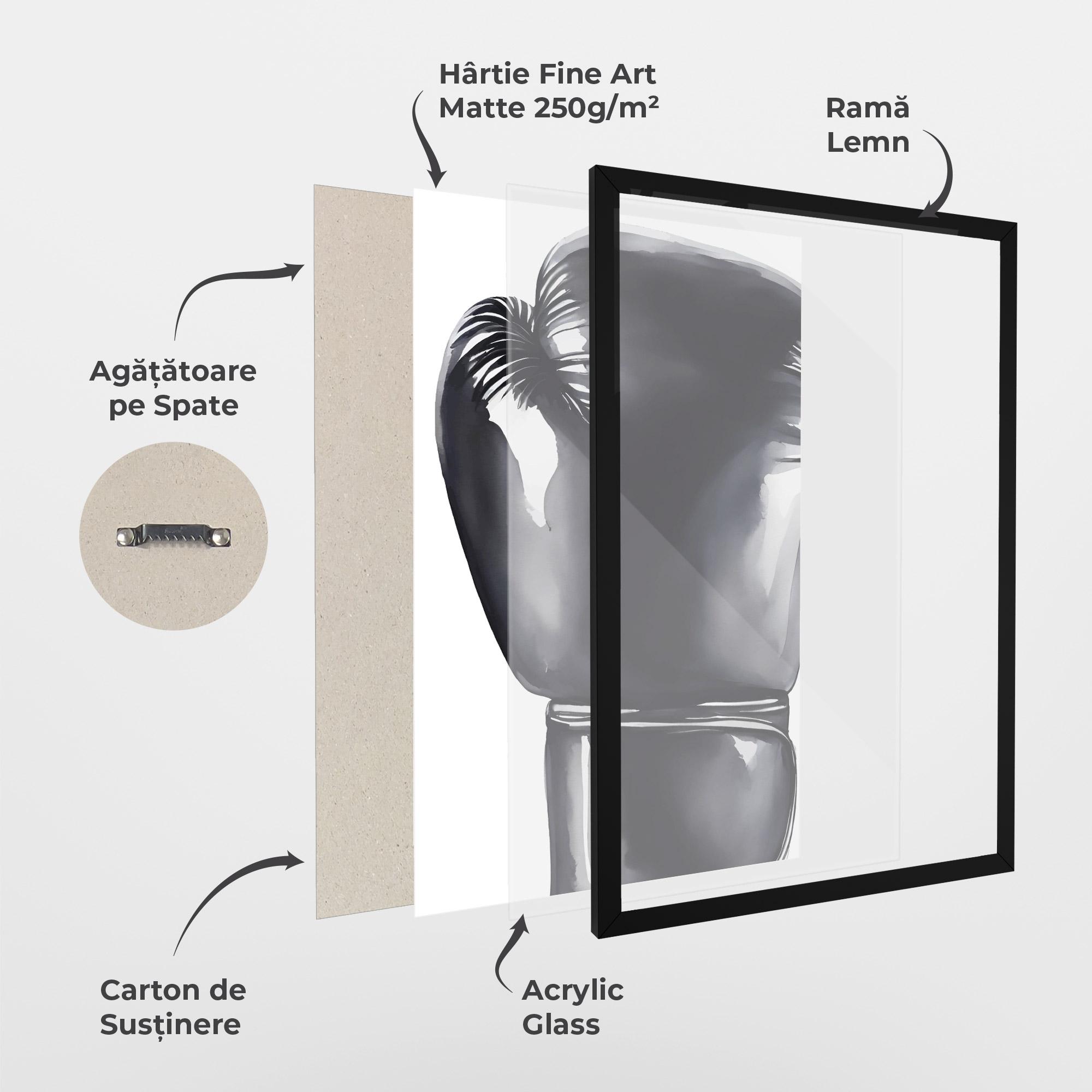 Poster Înrămat Black Box Glove mockup 1