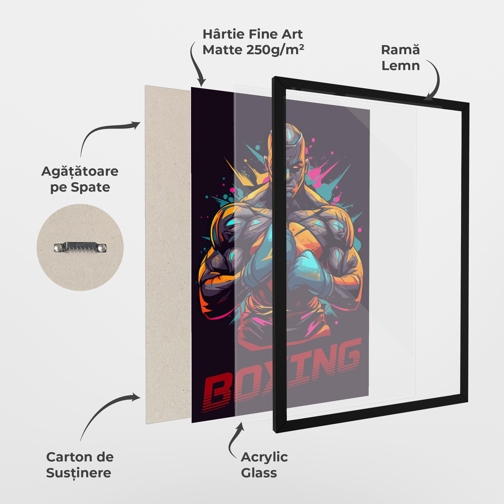 Poster Înrămat Boxing Strong mockup 1