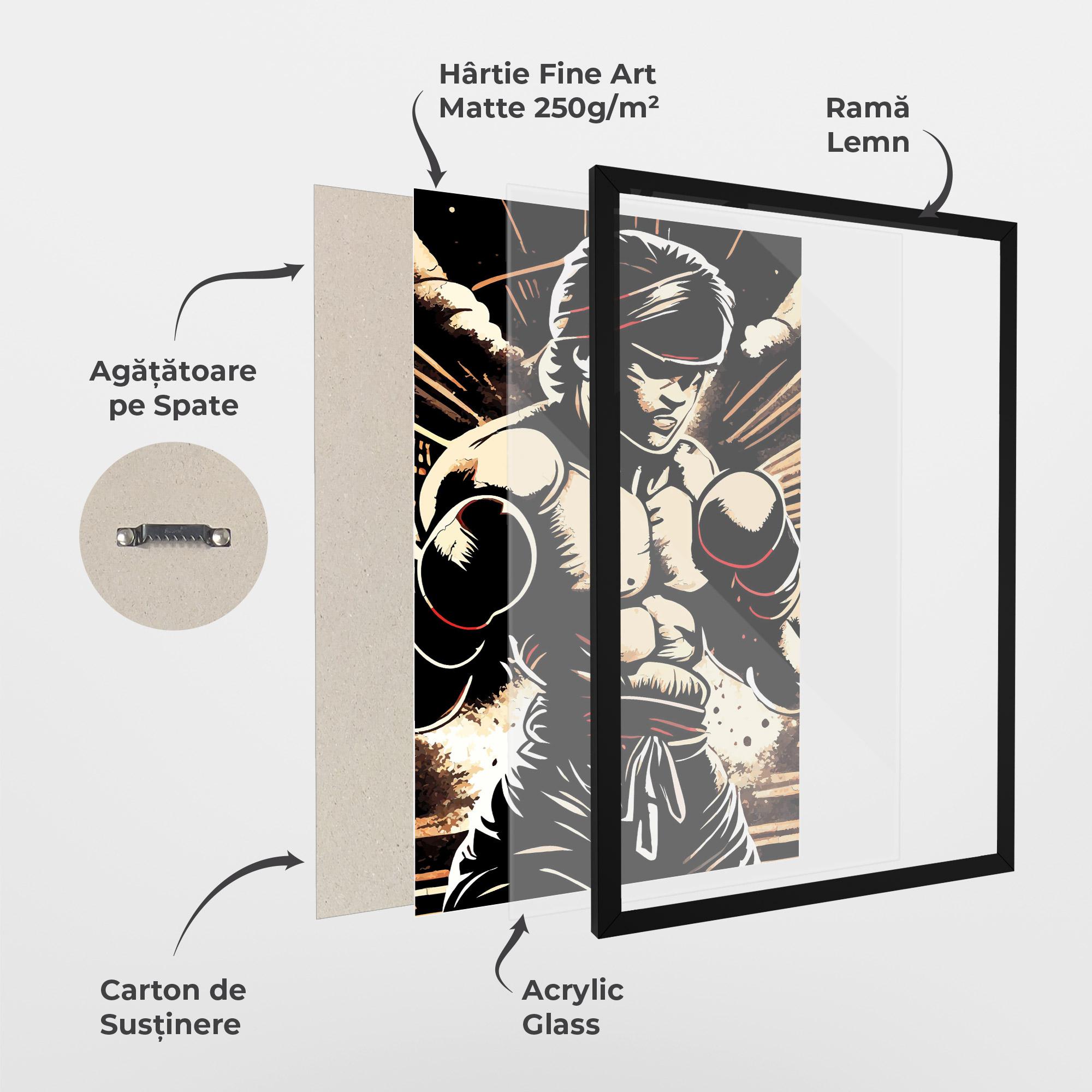 Poster Înrămat Boxing Video Game mockup 1