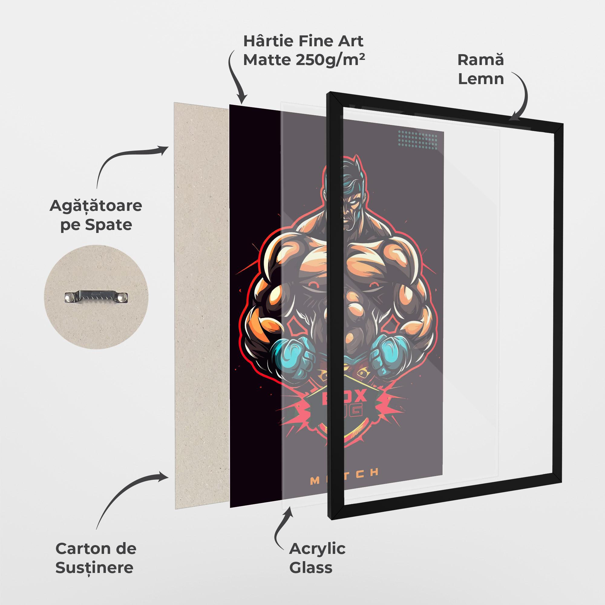 Poster Înrămat Light Blue Gloves mockup 1