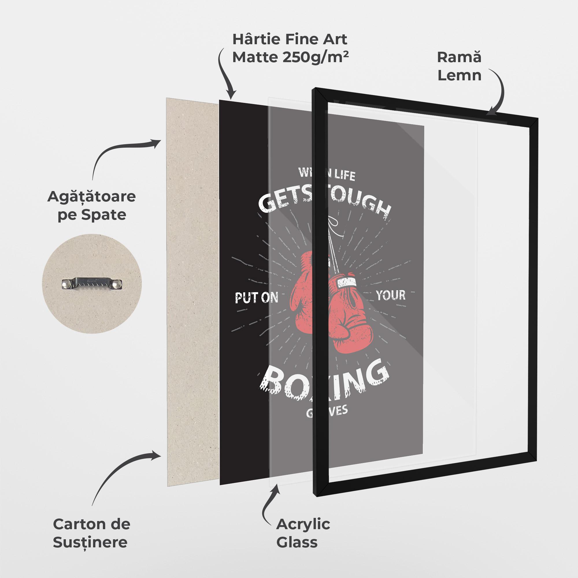 Poster Înrămat Tough Life mockup 1