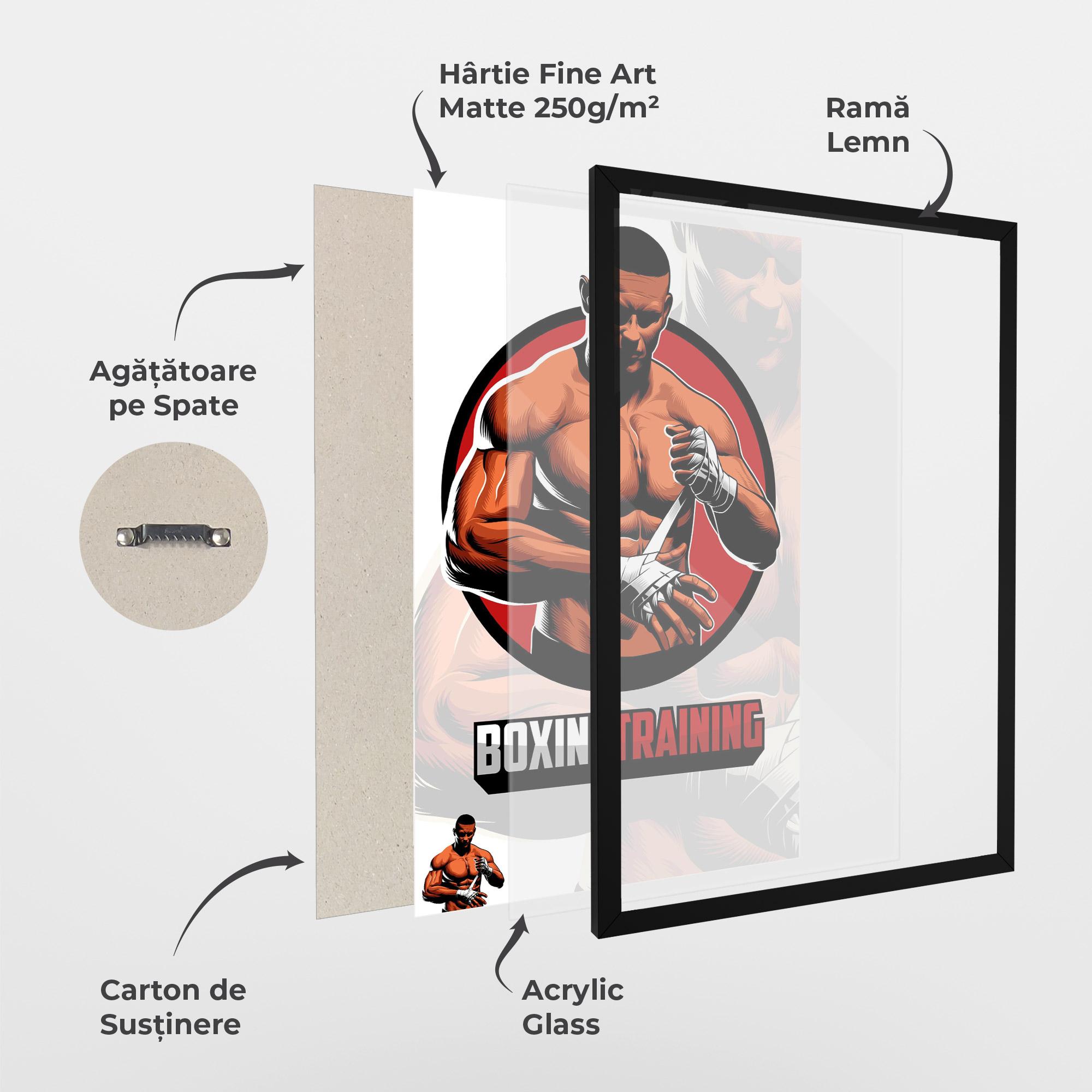 Poster Înrămat Training Fighter mockup 1