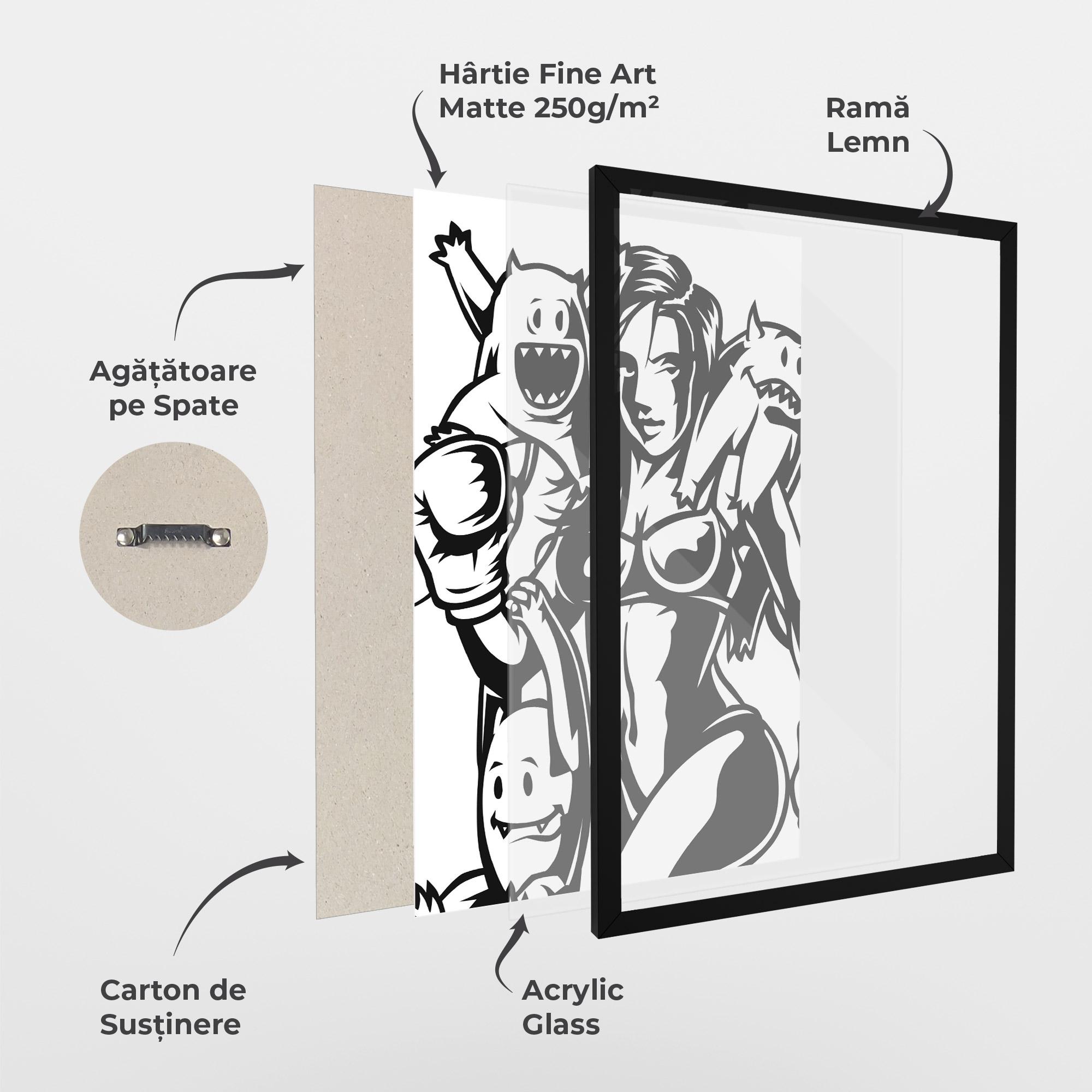 Poster Înrămat Woman Boxing mockup 1