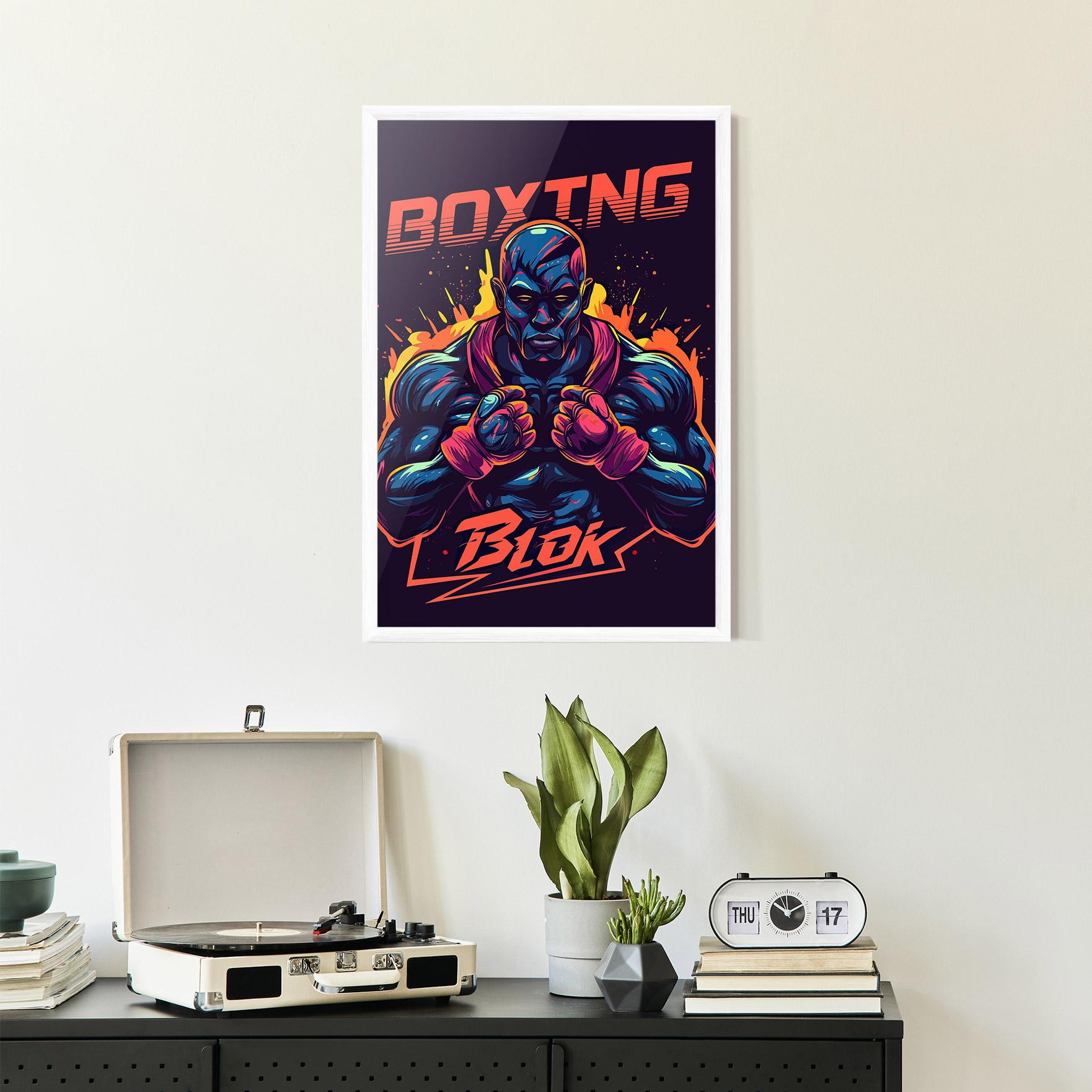 Poster Înrămat Boxing Blok mockup 2