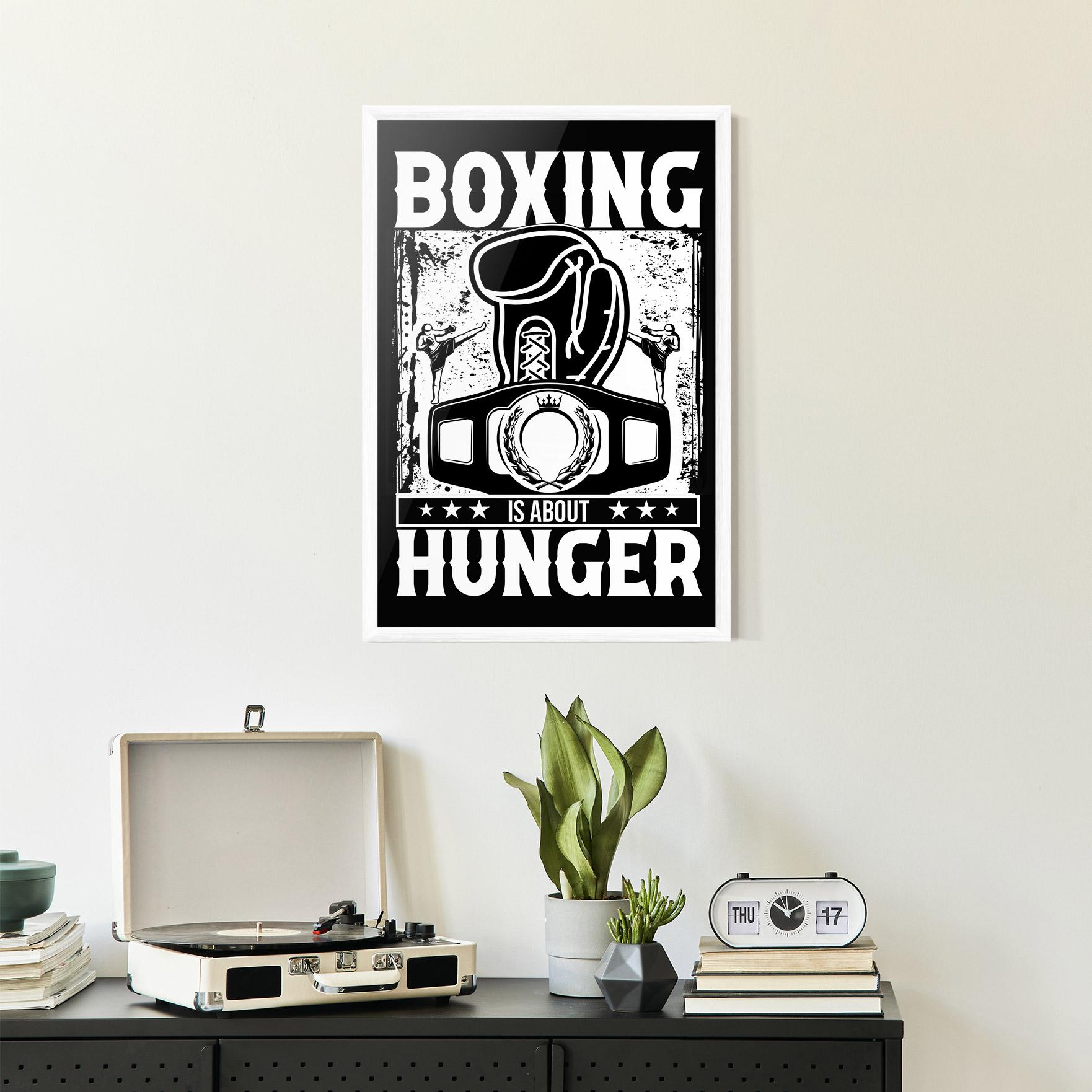 Poster Înrămat Boxing Hunger mockup 2