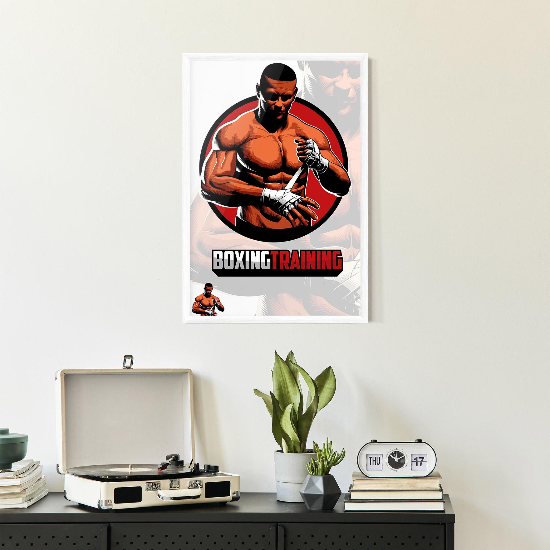 Poster Înrămat Training Fighter mockup 2