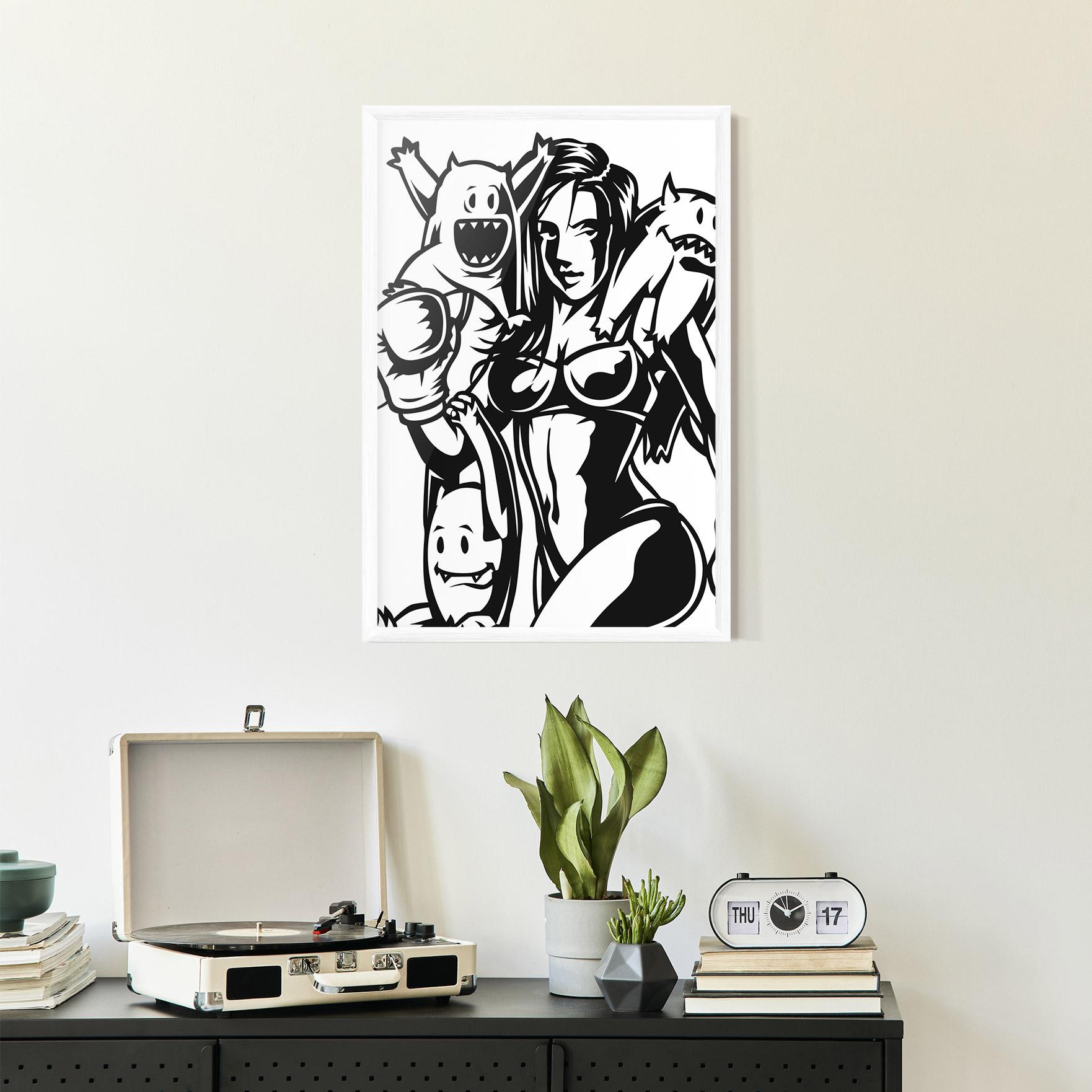 Poster Înrămat Woman Boxing mockup 2