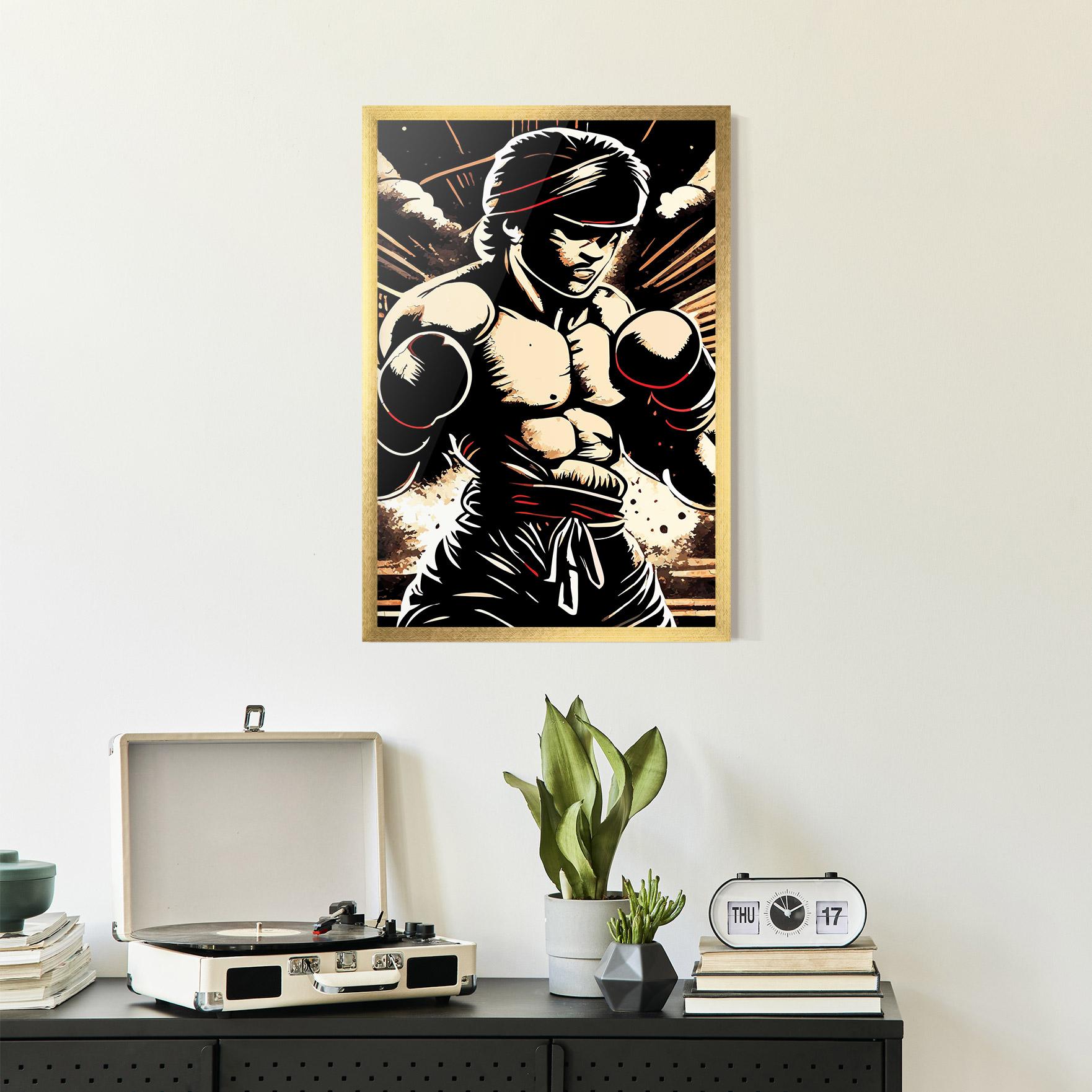 Poster Înrămat Boxing Video Game mockup 2