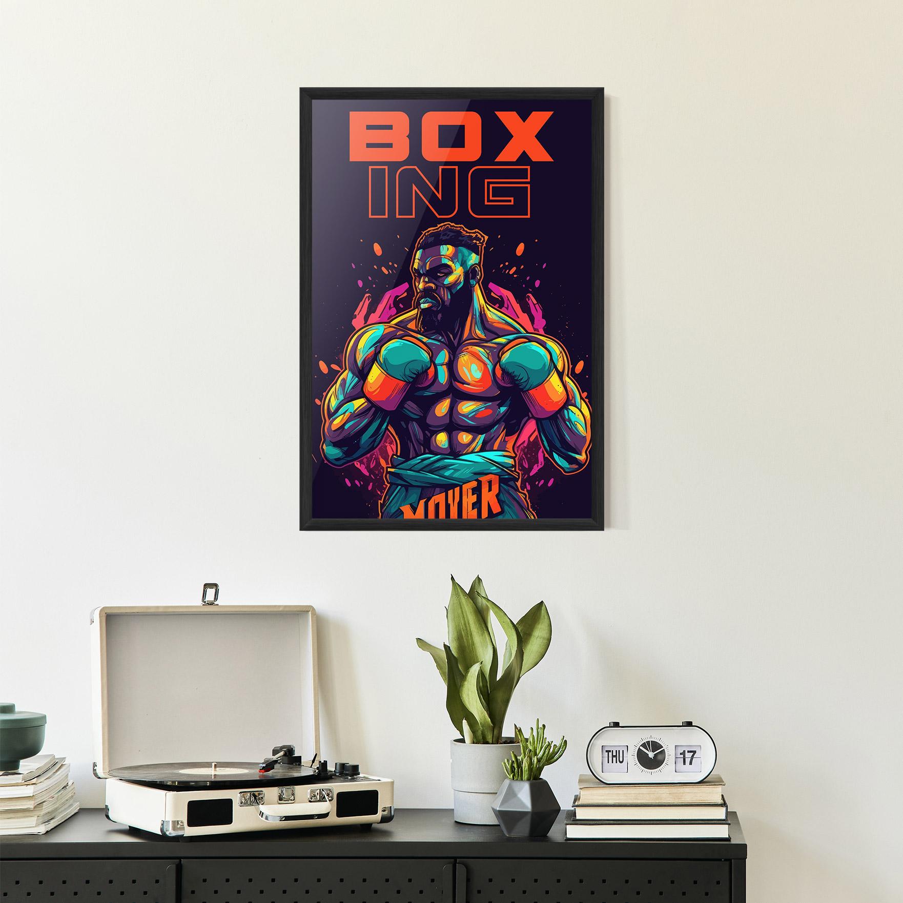 Poster Înrămat Box Ing mockup 2