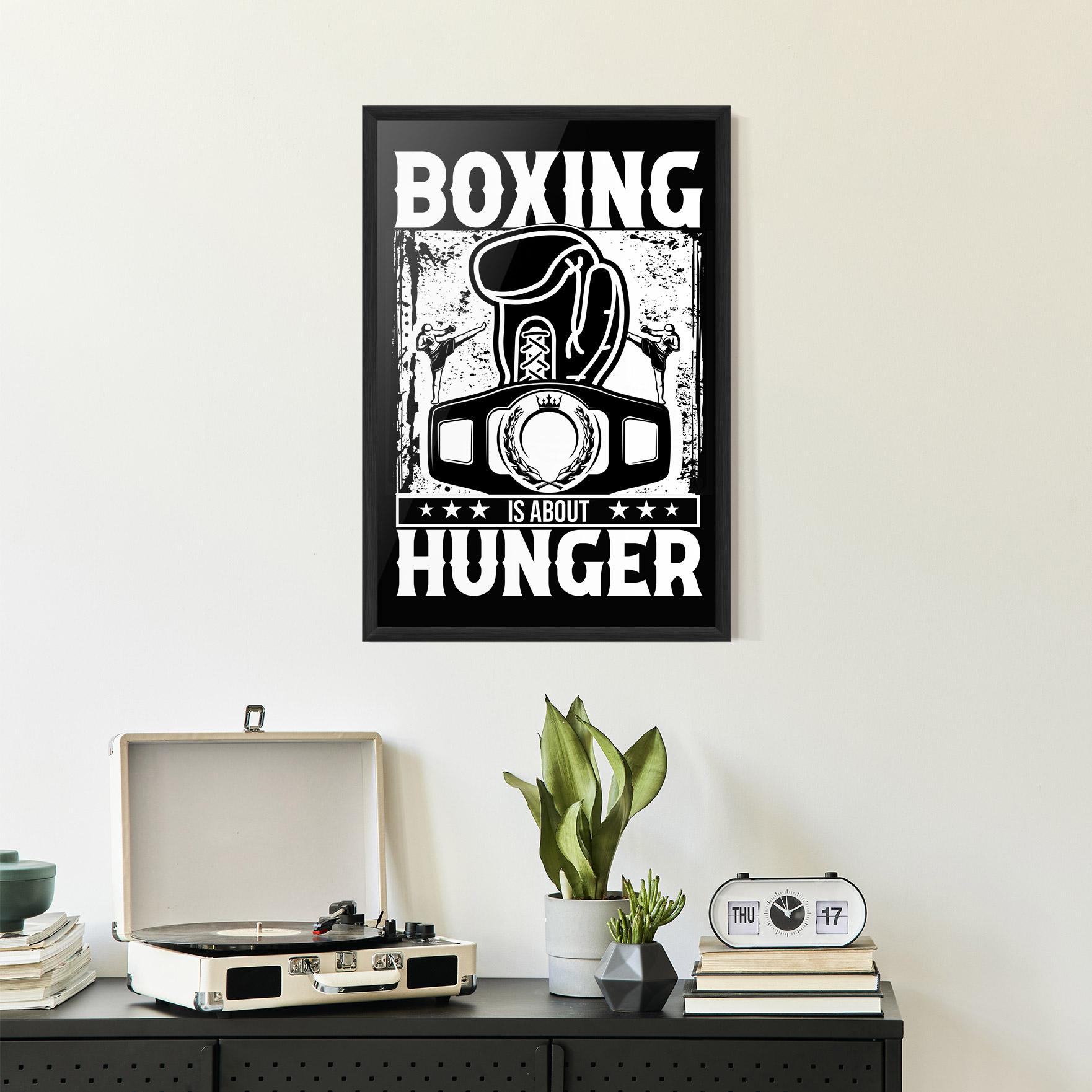 Poster Înrămat Boxing Hunger mockup 2