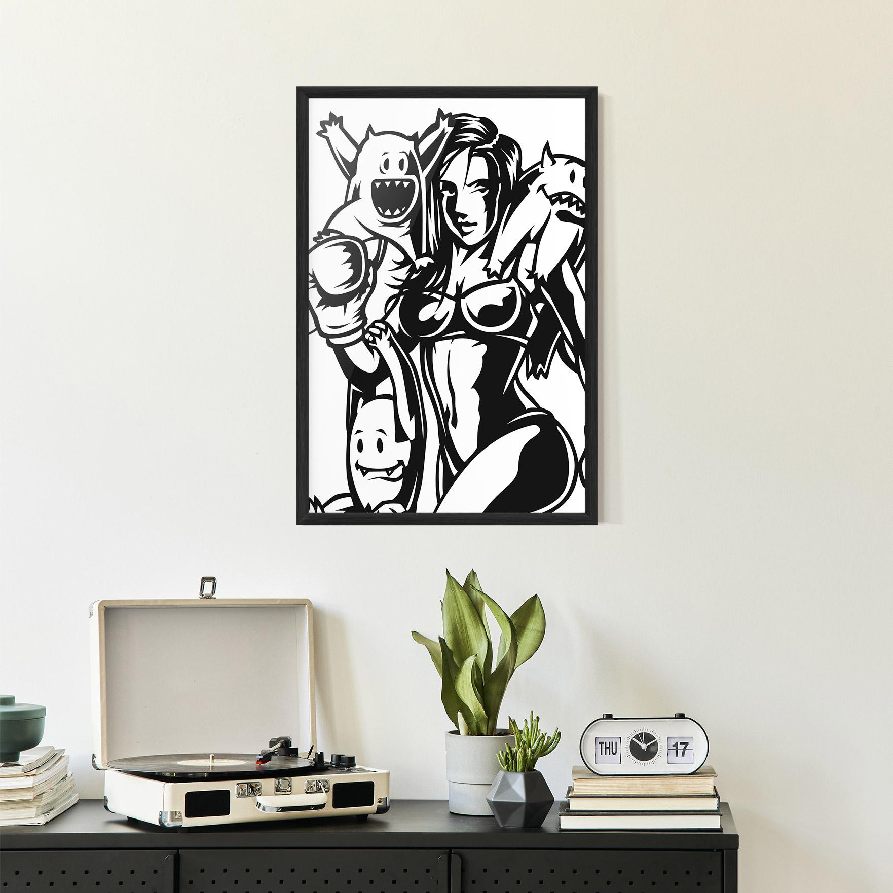 Poster Înrămat Woman Boxing mockup 2