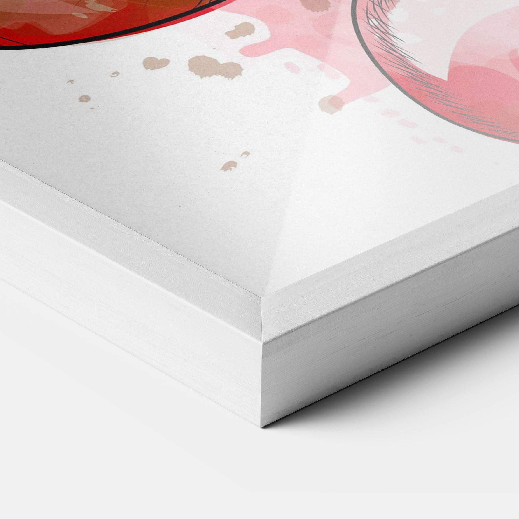 Poster Înrămat Red Painted Gloves mockup 3