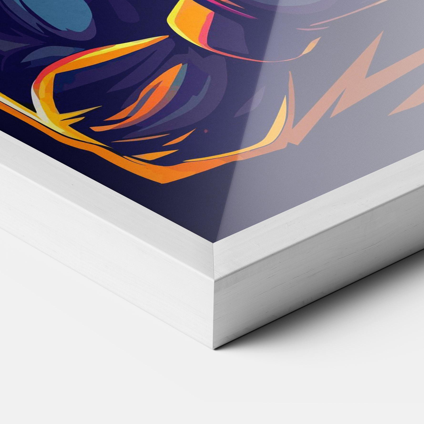 Poster Înrămat Yellow Pink Box mockup 3