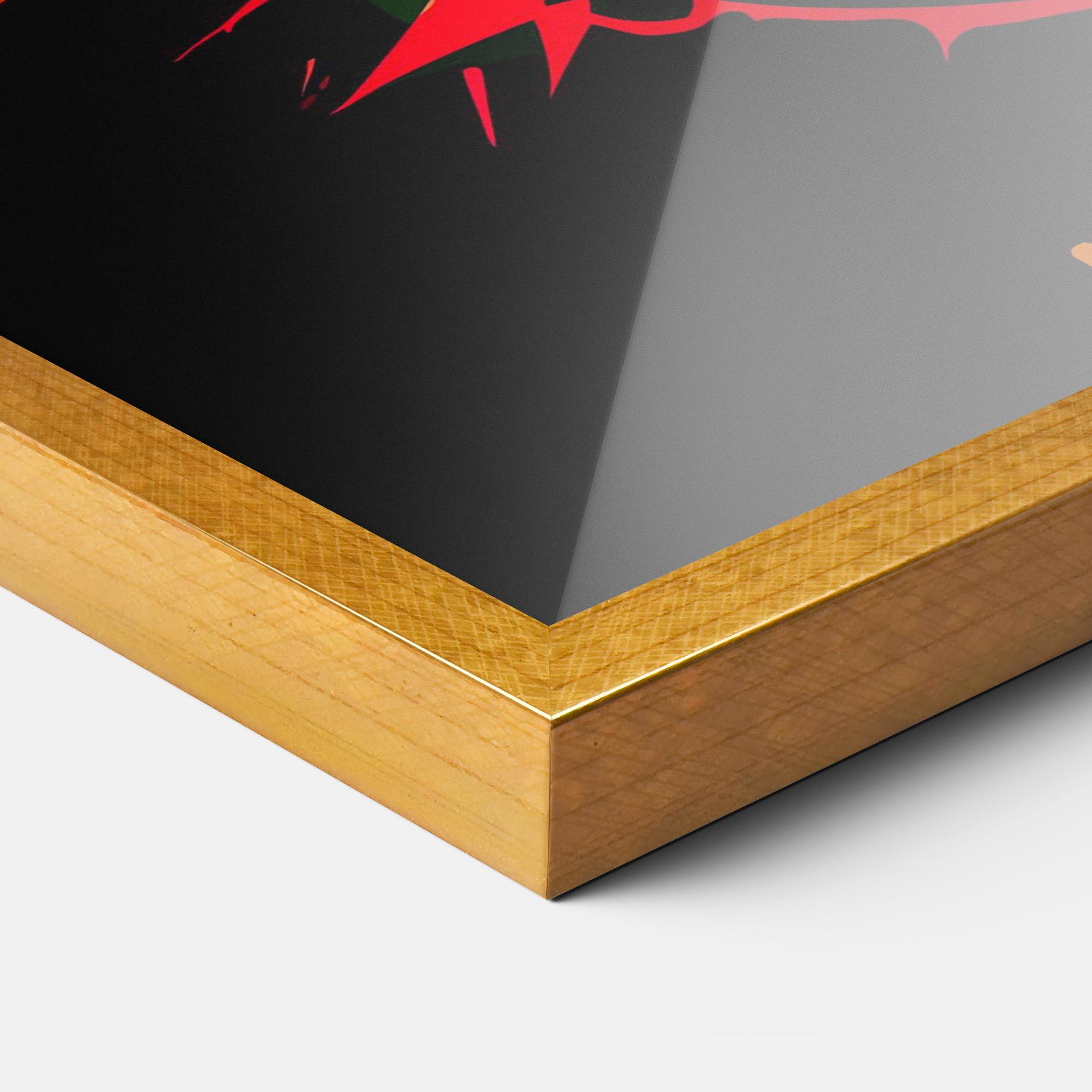 Poster Înrămat Light Blue Gloves mockup 3