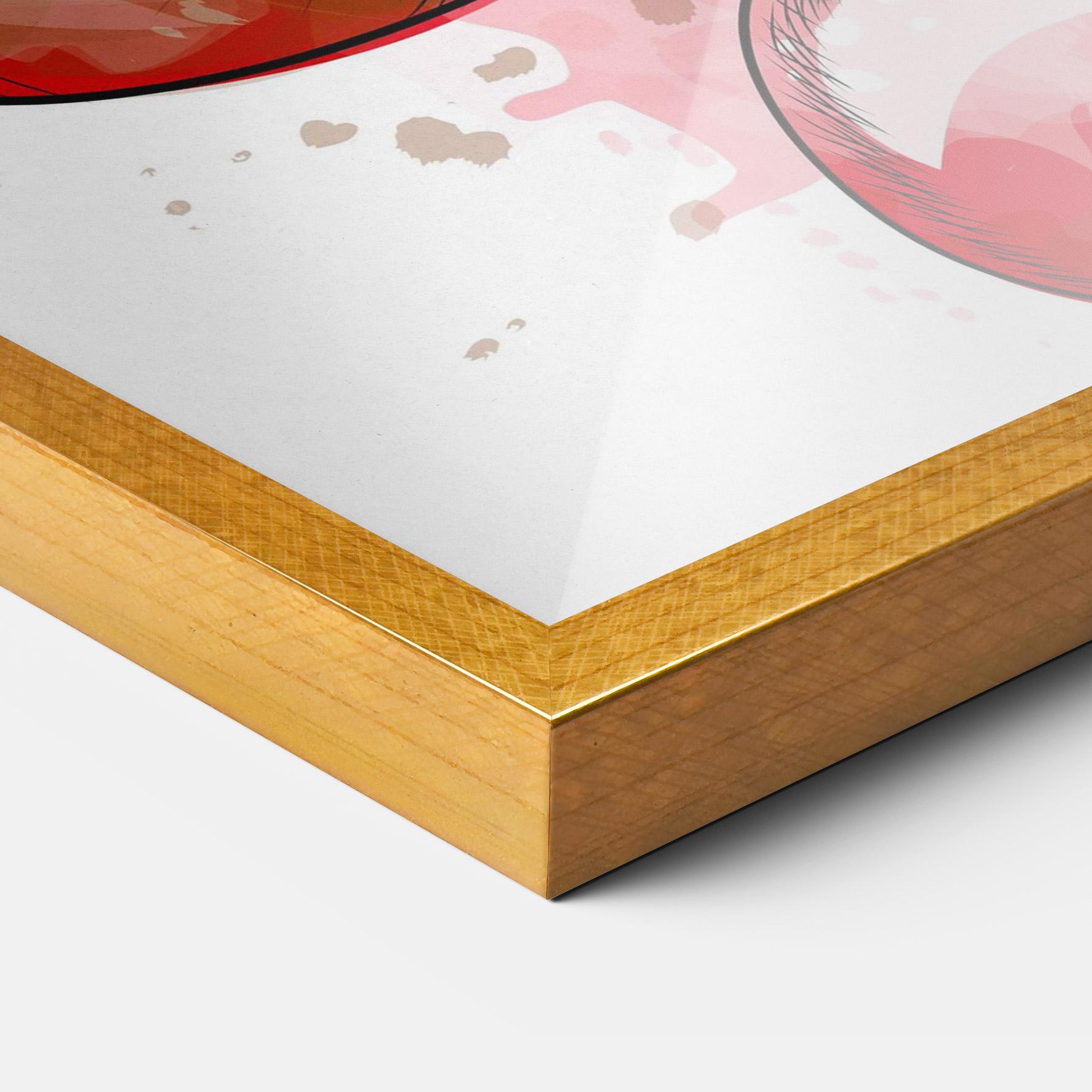 Poster Înrămat Red Painted Gloves mockup 3