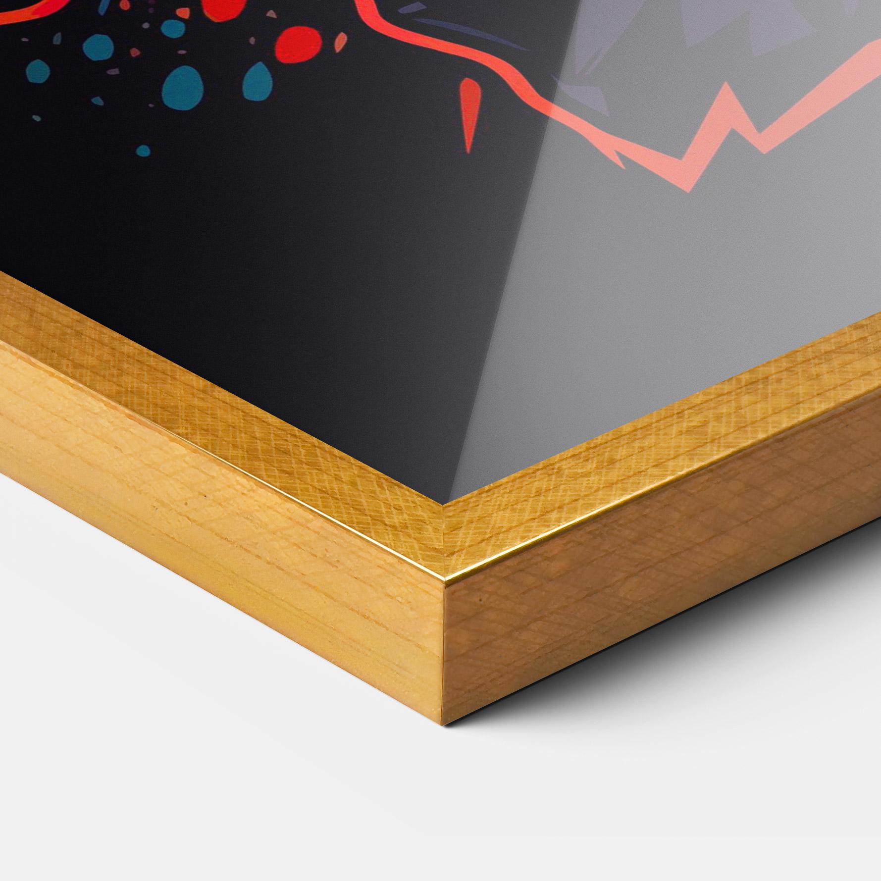 Poster Înrămat Yellow Light Box mockup 3