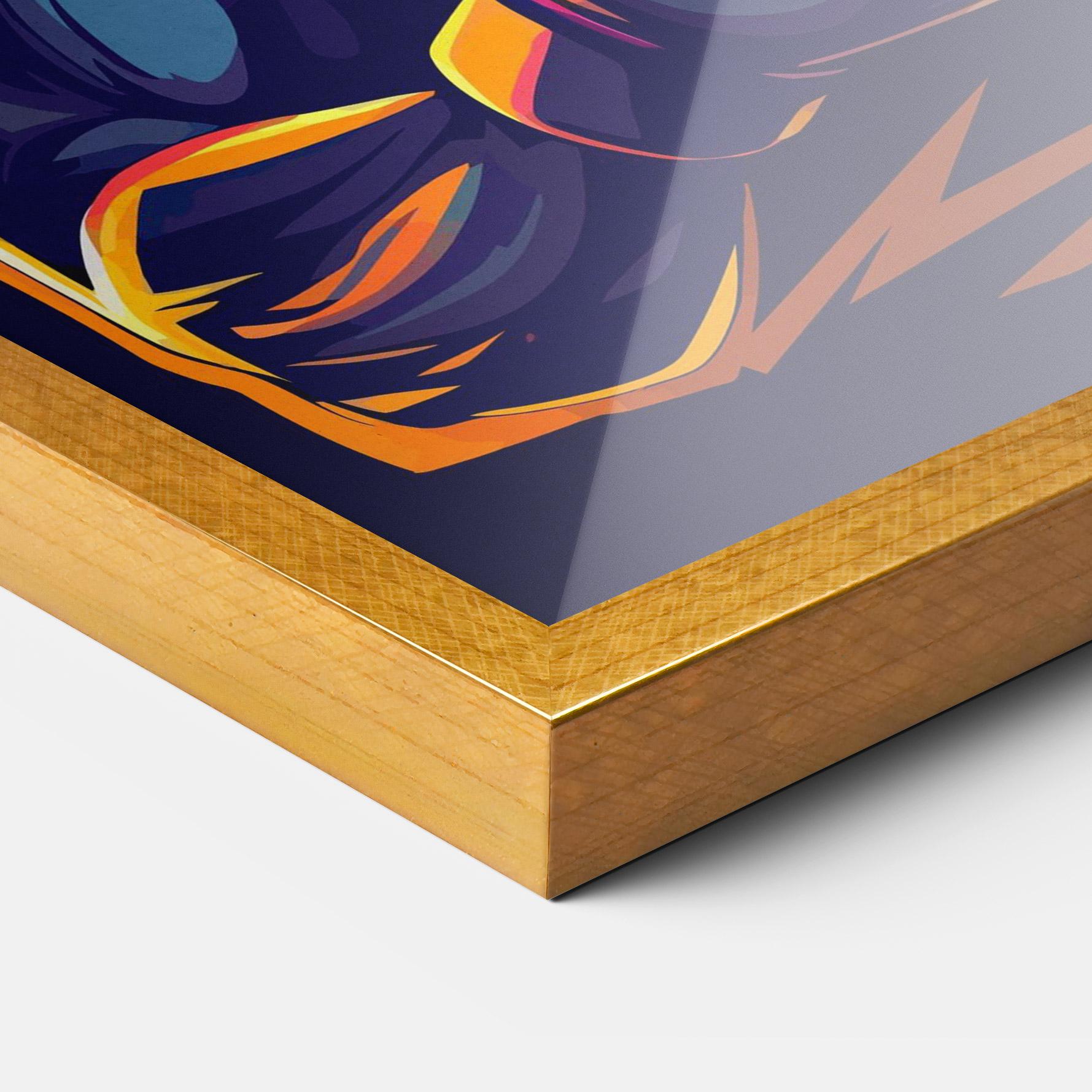 Poster Înrămat Yellow Pink Box mockup 3