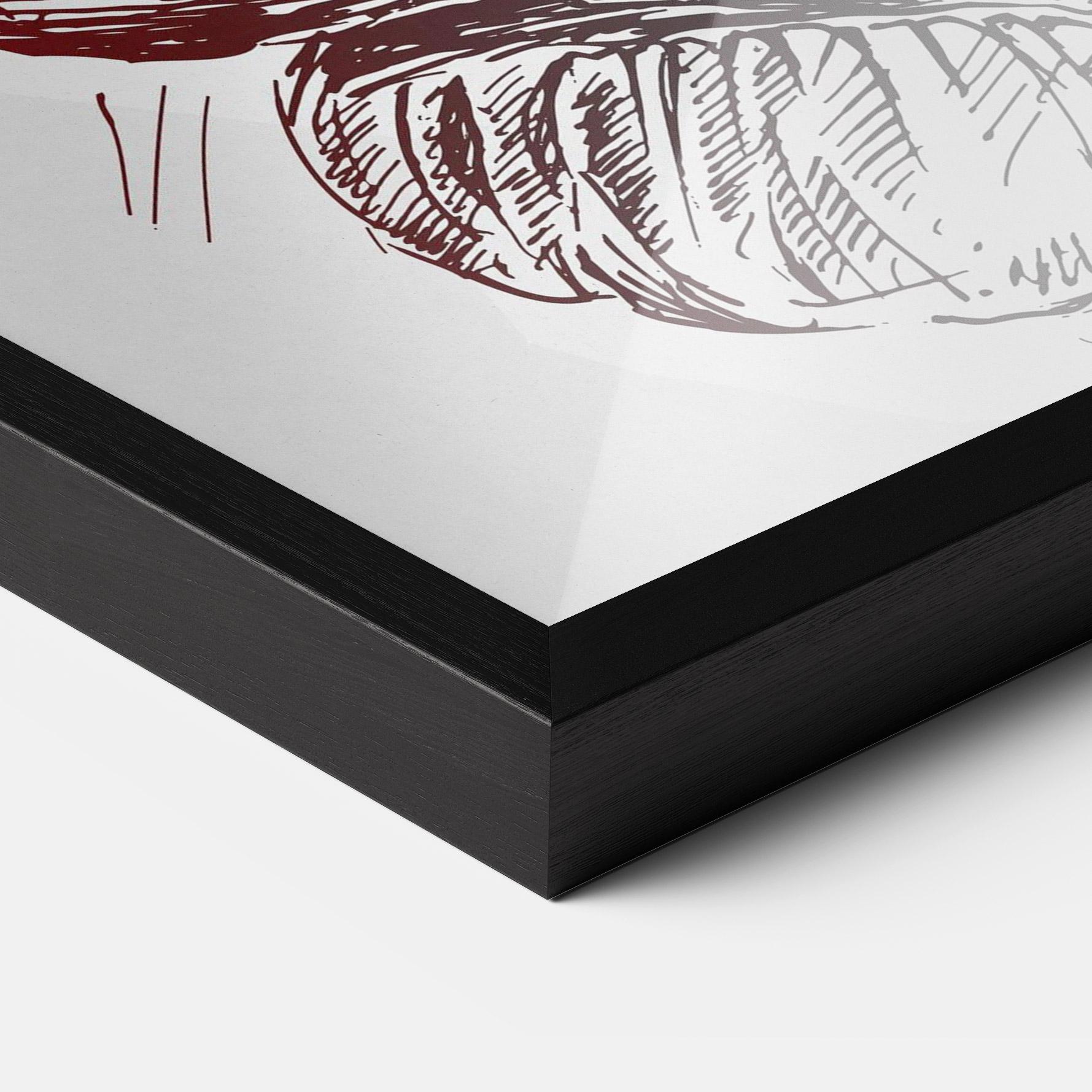 Poster Înrămat Old Boxing Gloves mockup 3