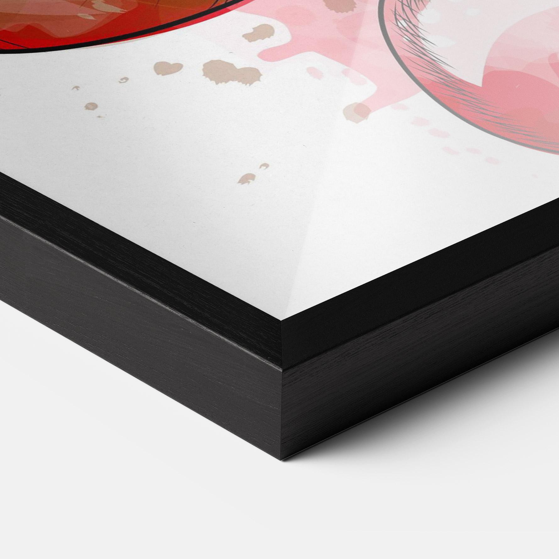 Poster Înrămat Red Painted Gloves mockup 3