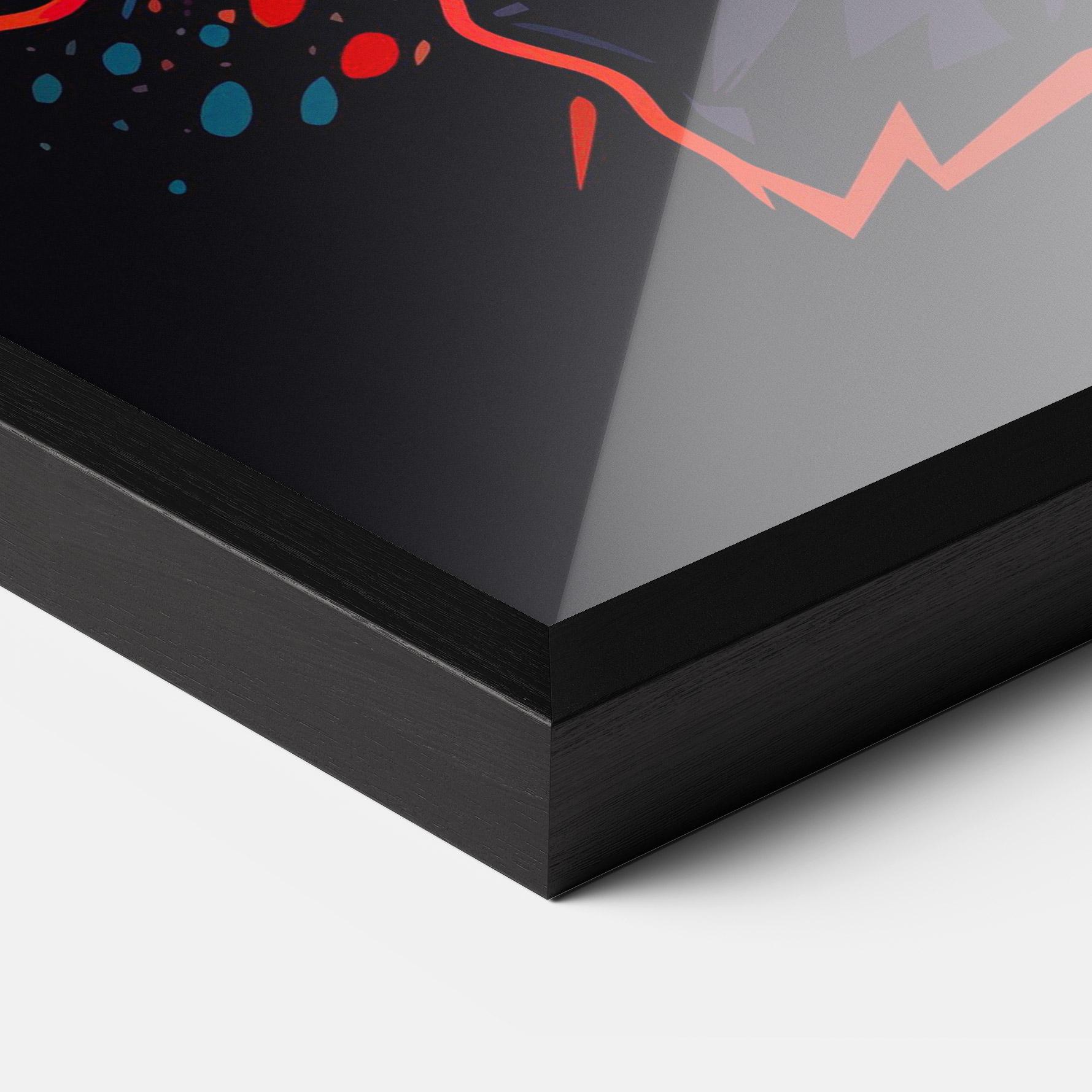 Poster Înrămat Yellow Light Box mockup 3