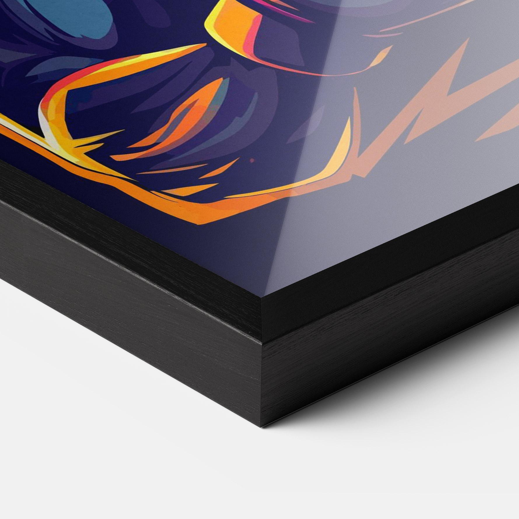 Poster Înrămat Yellow Pink Box mockup 3