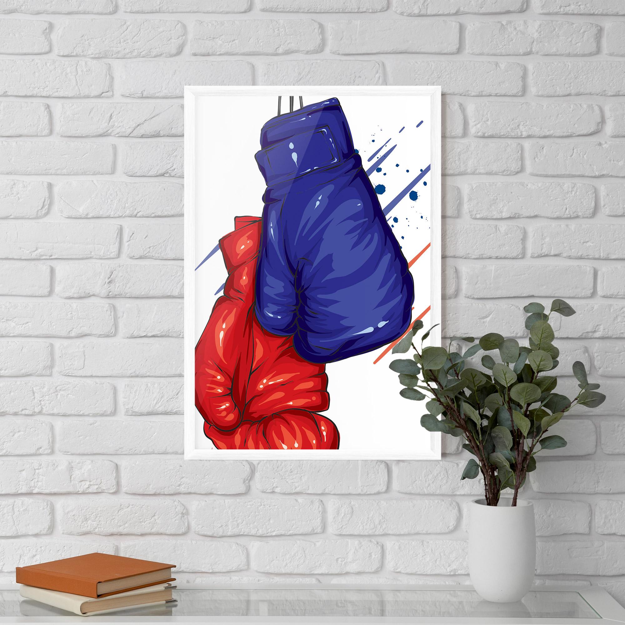 Poster Înrămat Blue Red Gloves mockup 5