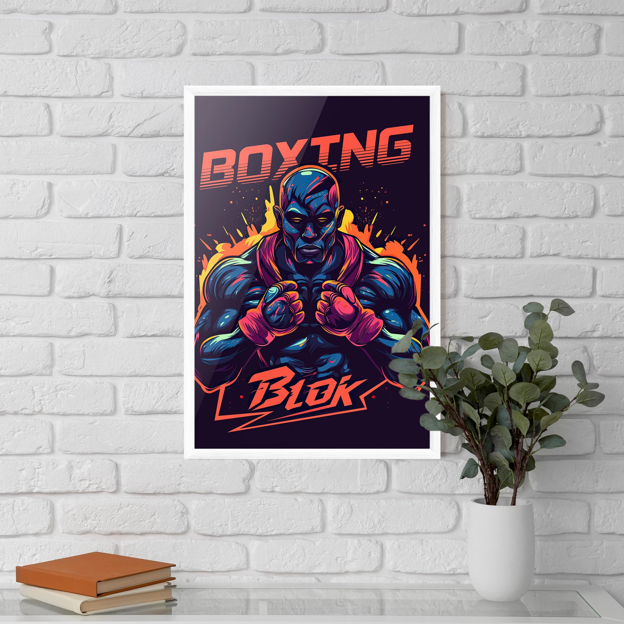 Poster Înrămat Boxing Blok mockup 5