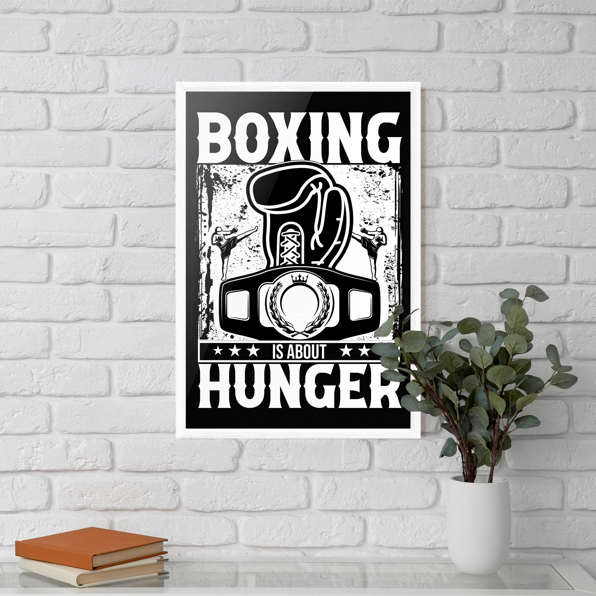 Poster Înrămat Boxing Hunger mockup 5