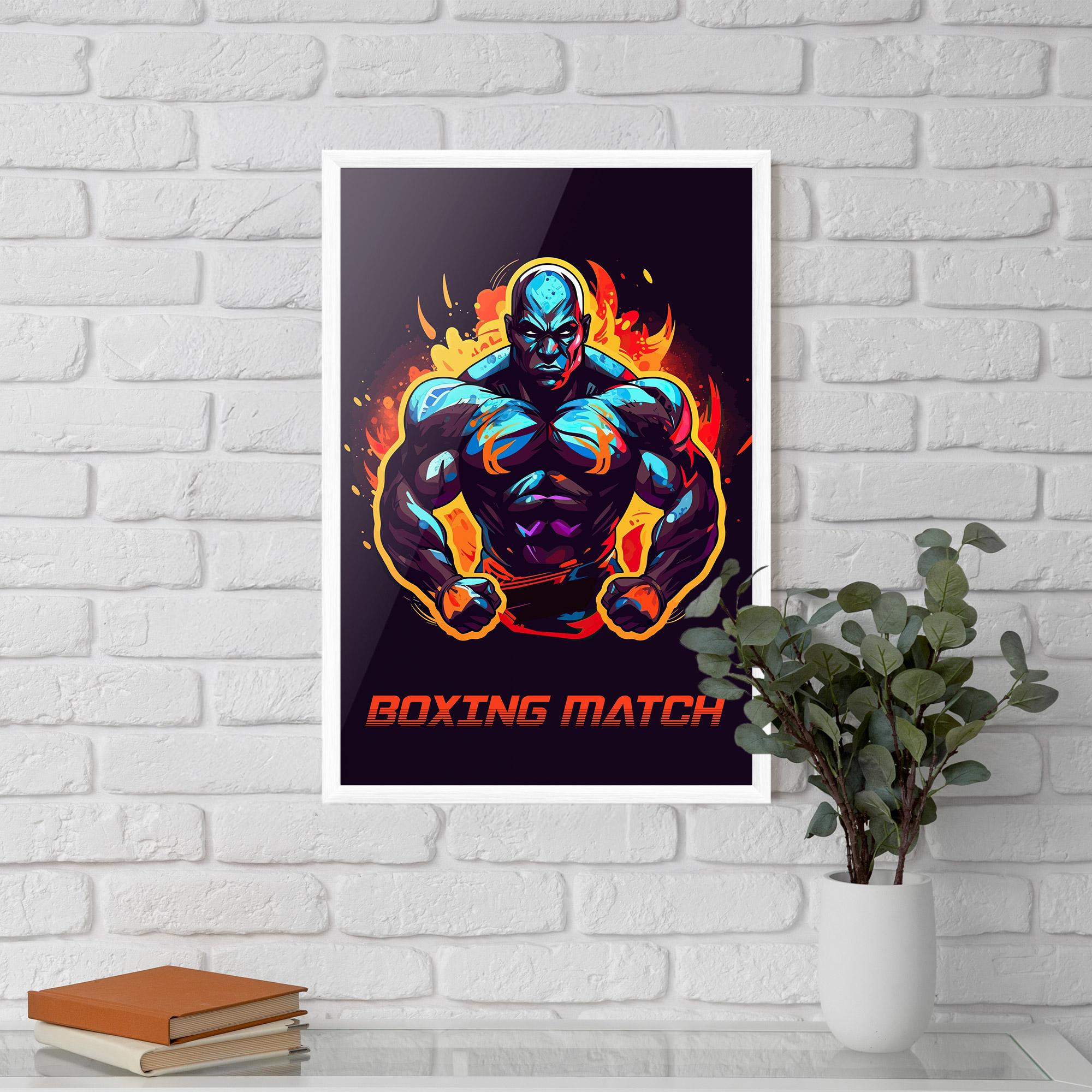 Poster Înrămat Boxing Strong Match mockup 5